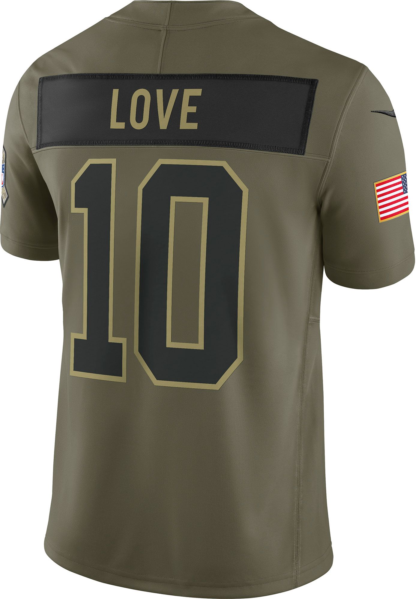 Nike Men's Green Bay Packers Jordan Love #10 Olive Salute to Service Limited Jersey product image
