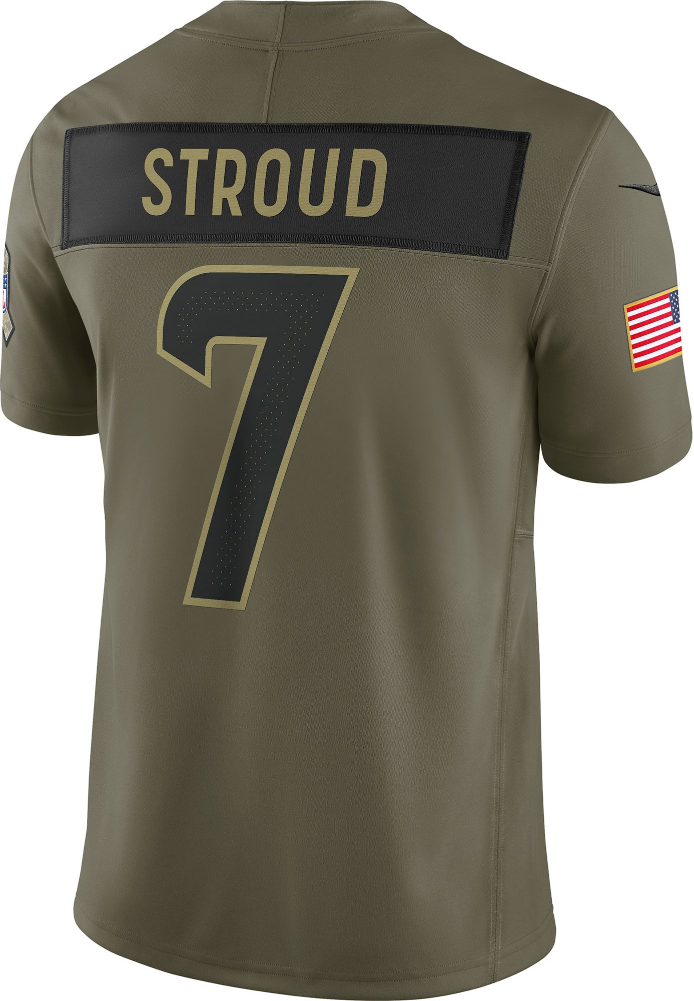 Nike Men's Houston Texans C.J. Stroud #7 Olive Salute to Service Limited Jersey product image