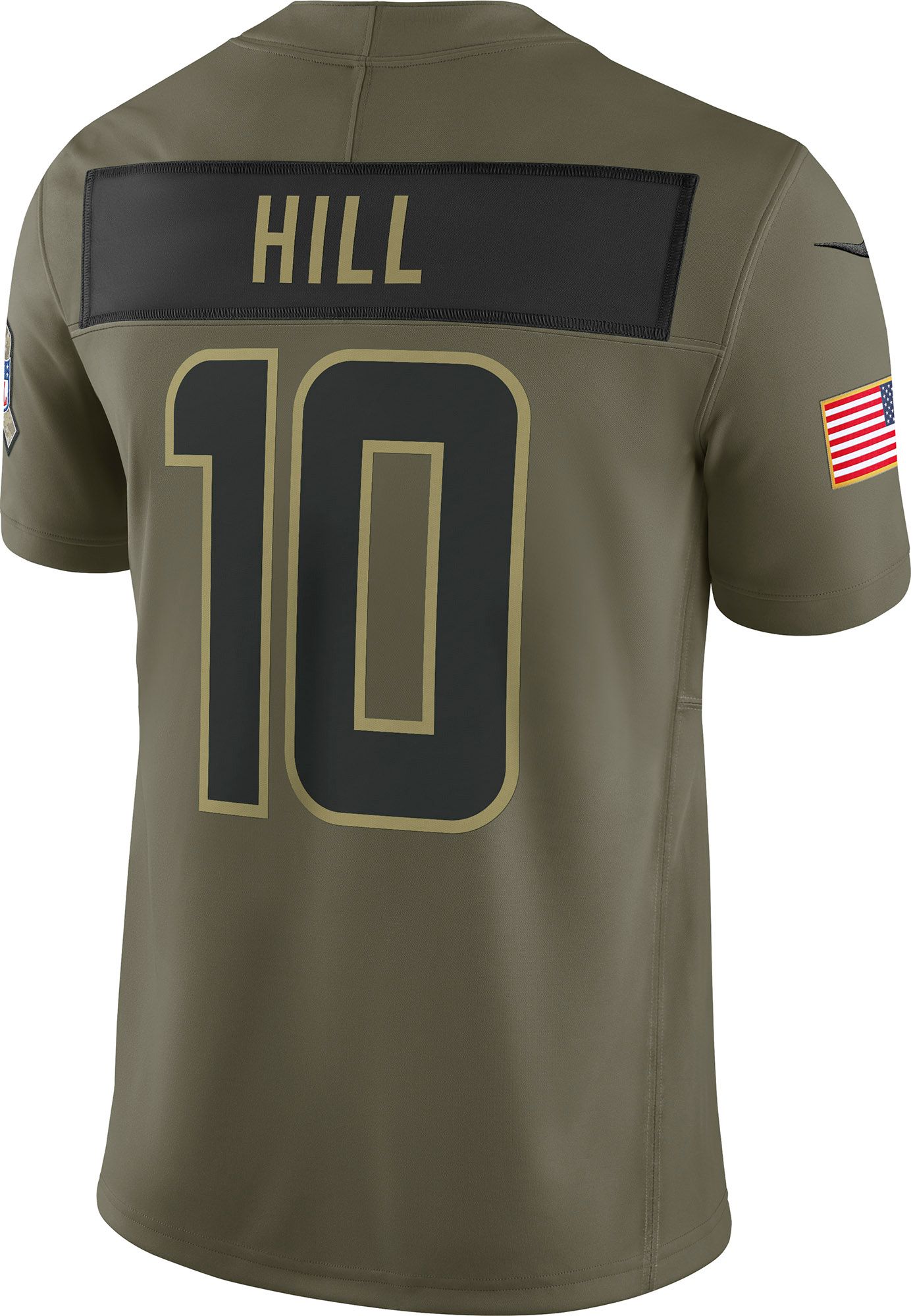 Nike Men's Miami Dolphins Tyreek Hill #10 Olive Salute to Service 2025 Limited Jersey product image