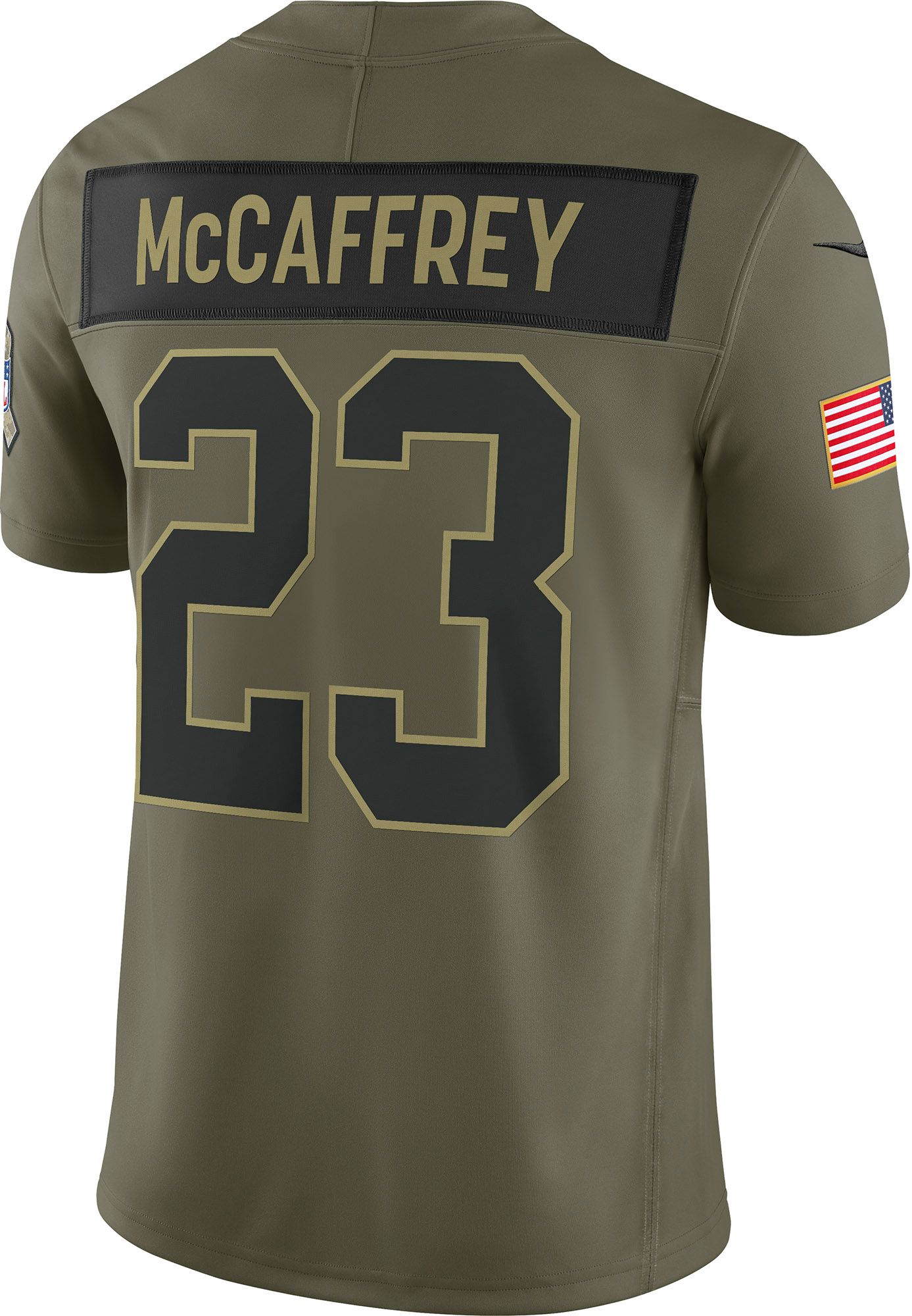 Nike Men's San Francisco 49ers Christian McCaffrey #23 Olive Salute to Service Limited Jersey product image