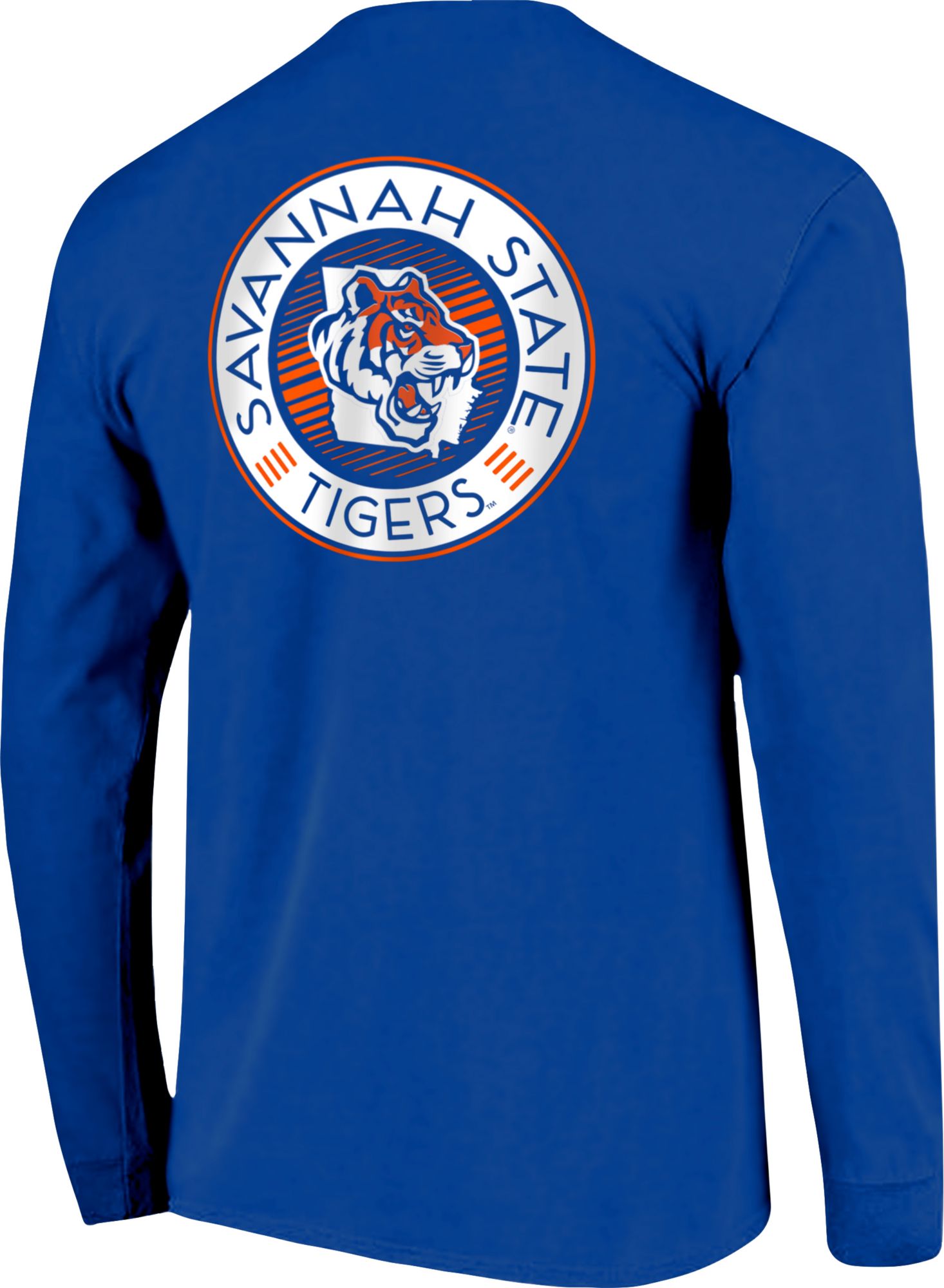 Image One Men's Savannah State Tigers Blue Long Sleeve T-Shirt product image