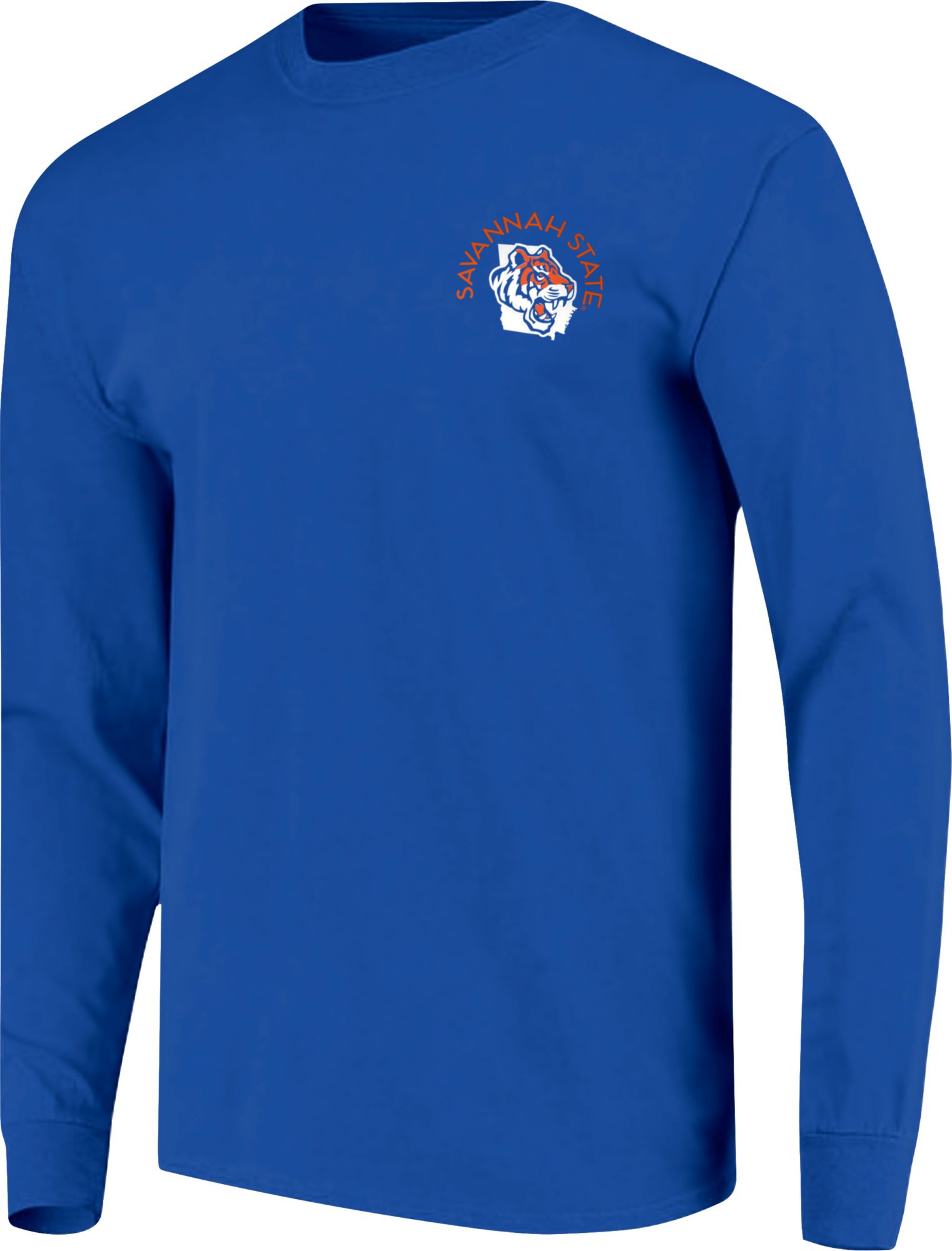 Image One Men's Savannah State Tigers Blue Long Sleeve T-Shirt product image