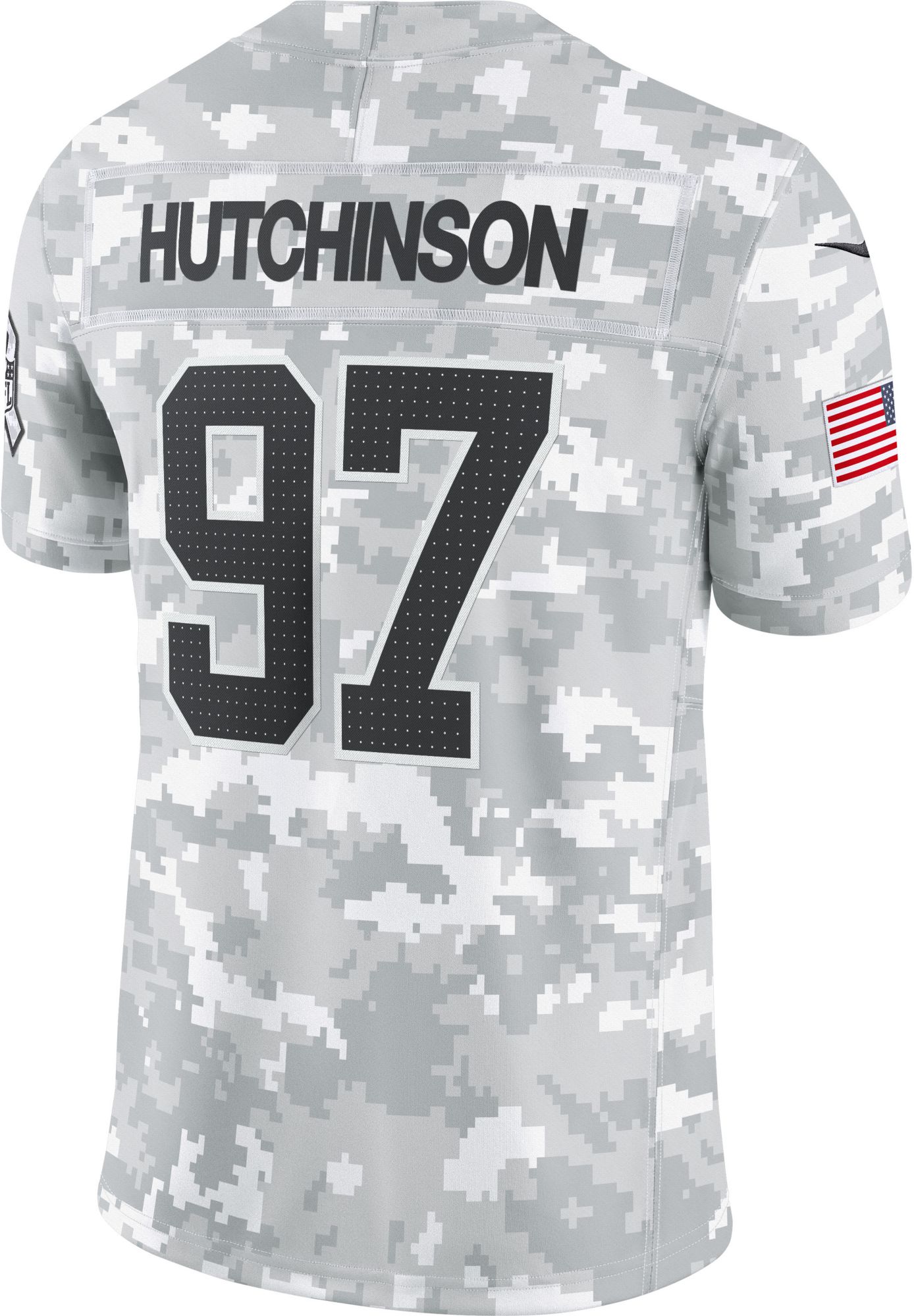 Nike Men's Detroit Lions Aidan Hutchinson #97 Salute to Service 2024 Arctic Camo Limited Jersey product image