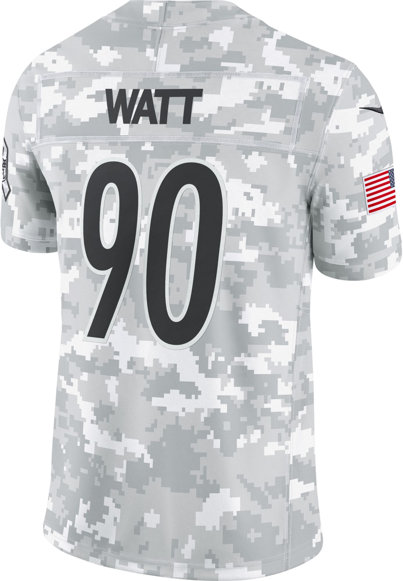 Nike Men's Pittsburgh Steelers T.J. Watt #90 Salute to Service 2024 Arctic Camo Limited Jersey product image