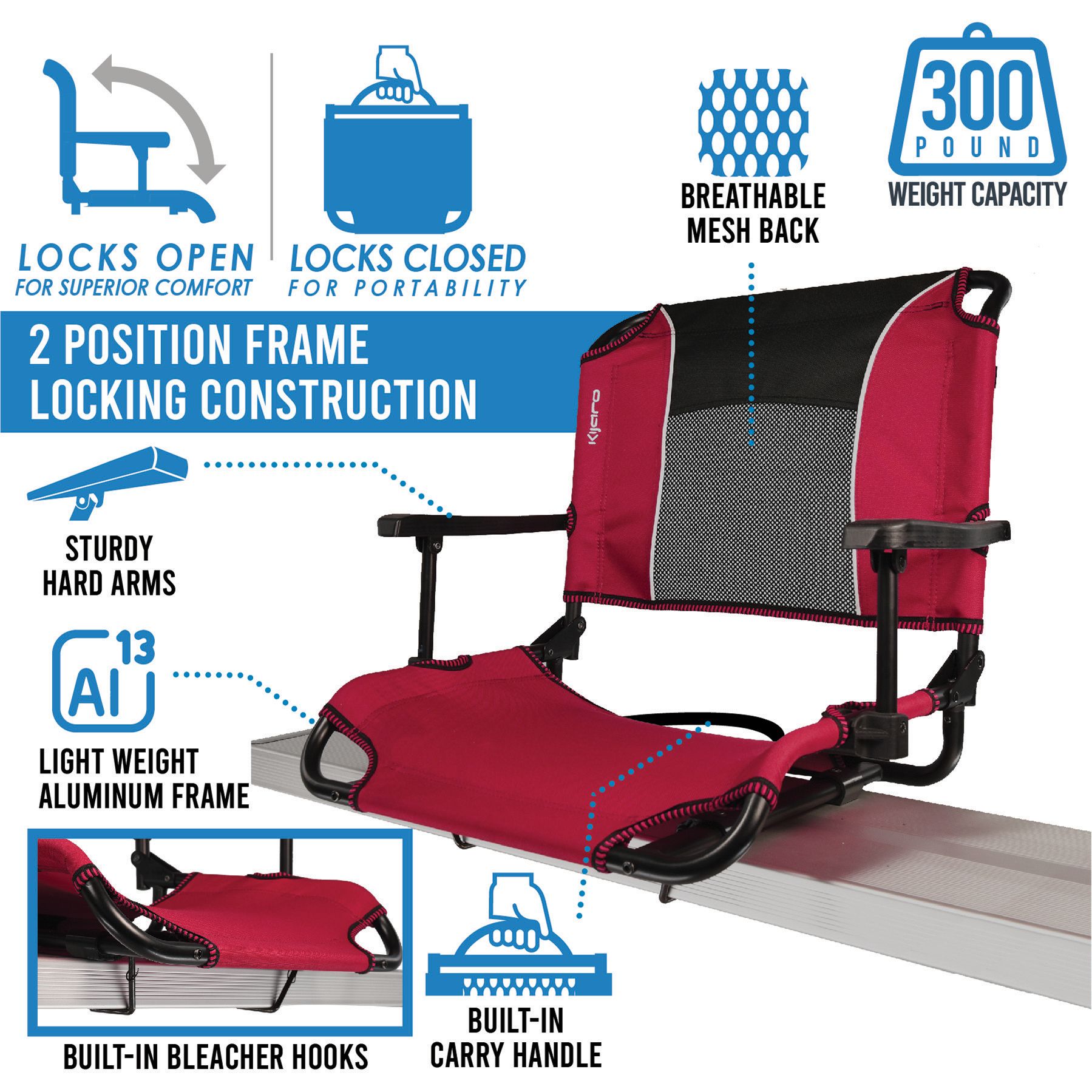 Kijaro Stadium Seat with Arms product image