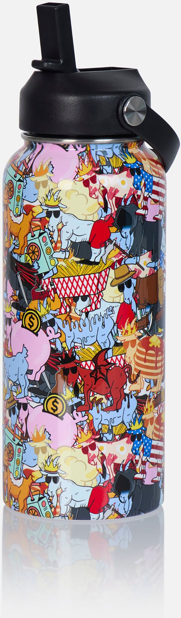 GOAT USA All Over Print Sticker Water Bottle product image