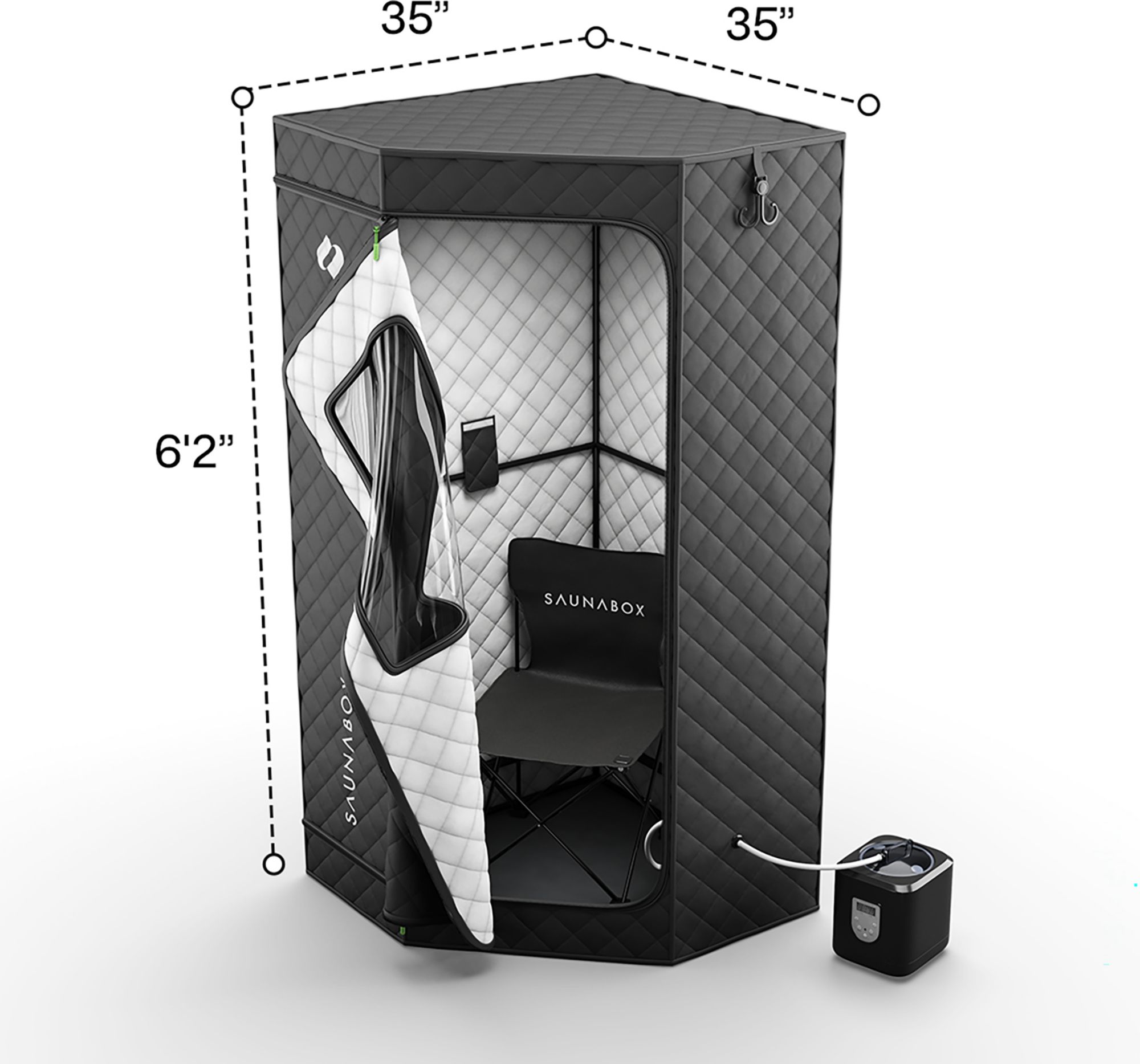 SaunaBox SmartSteam Pro With Red-Light Therapy product image
