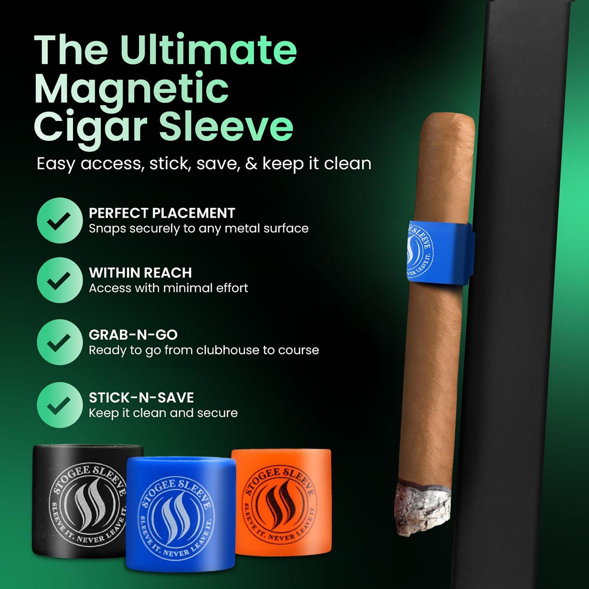 StogieSleeve Magnetic Cigar Holder product image