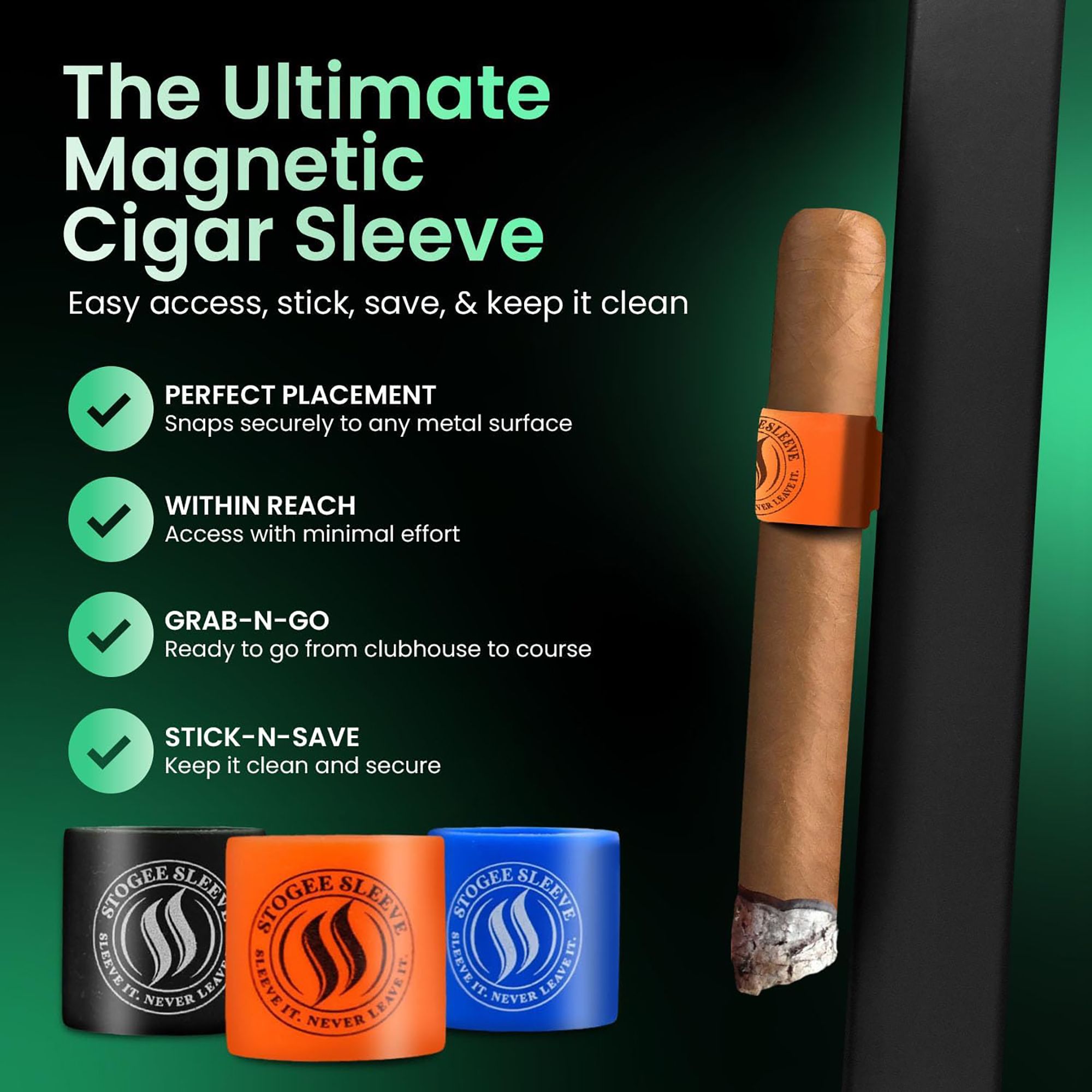 StogieSleeve Magnetic Cigar Holder product image