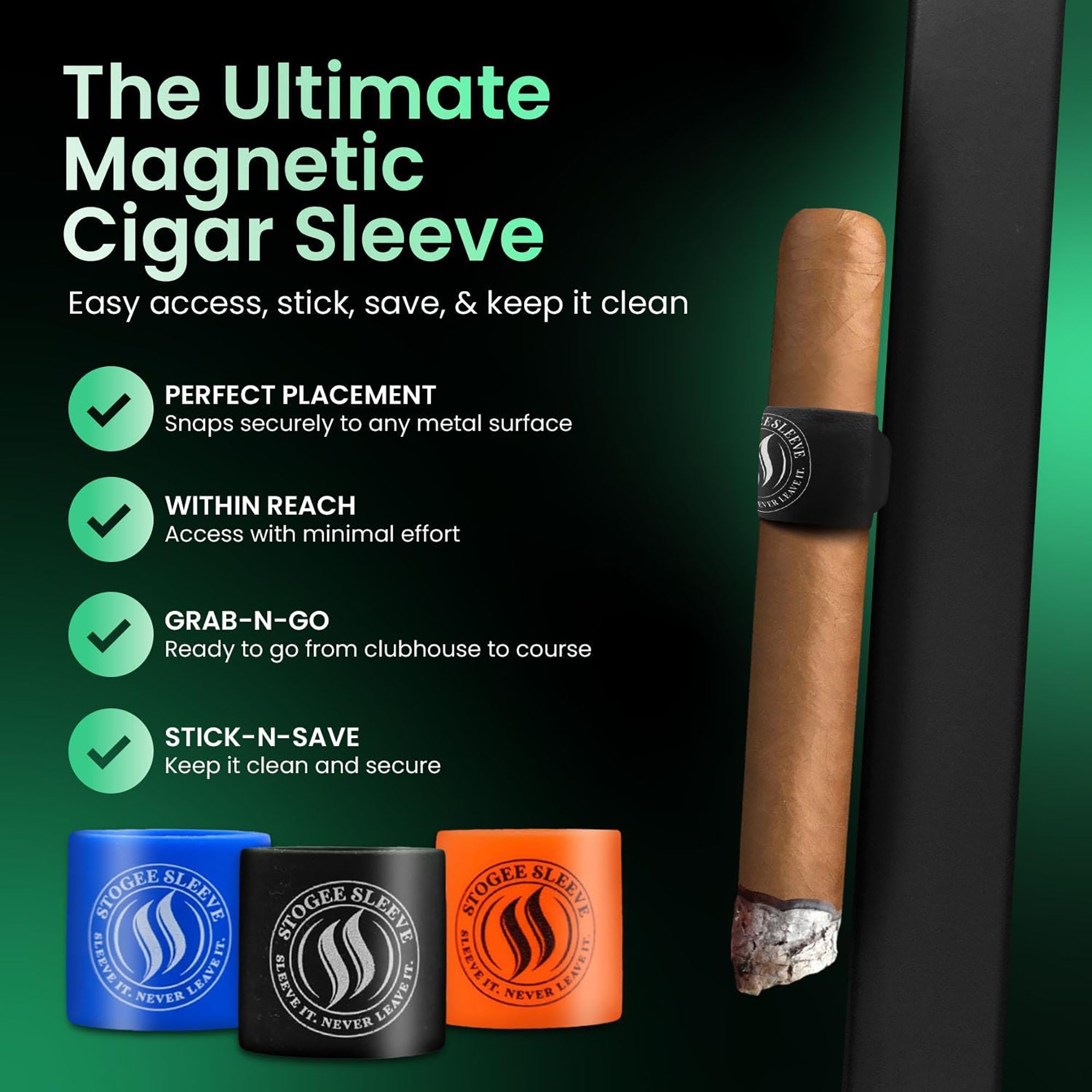 StogieSleeve Magnetic Cigar Holder product image