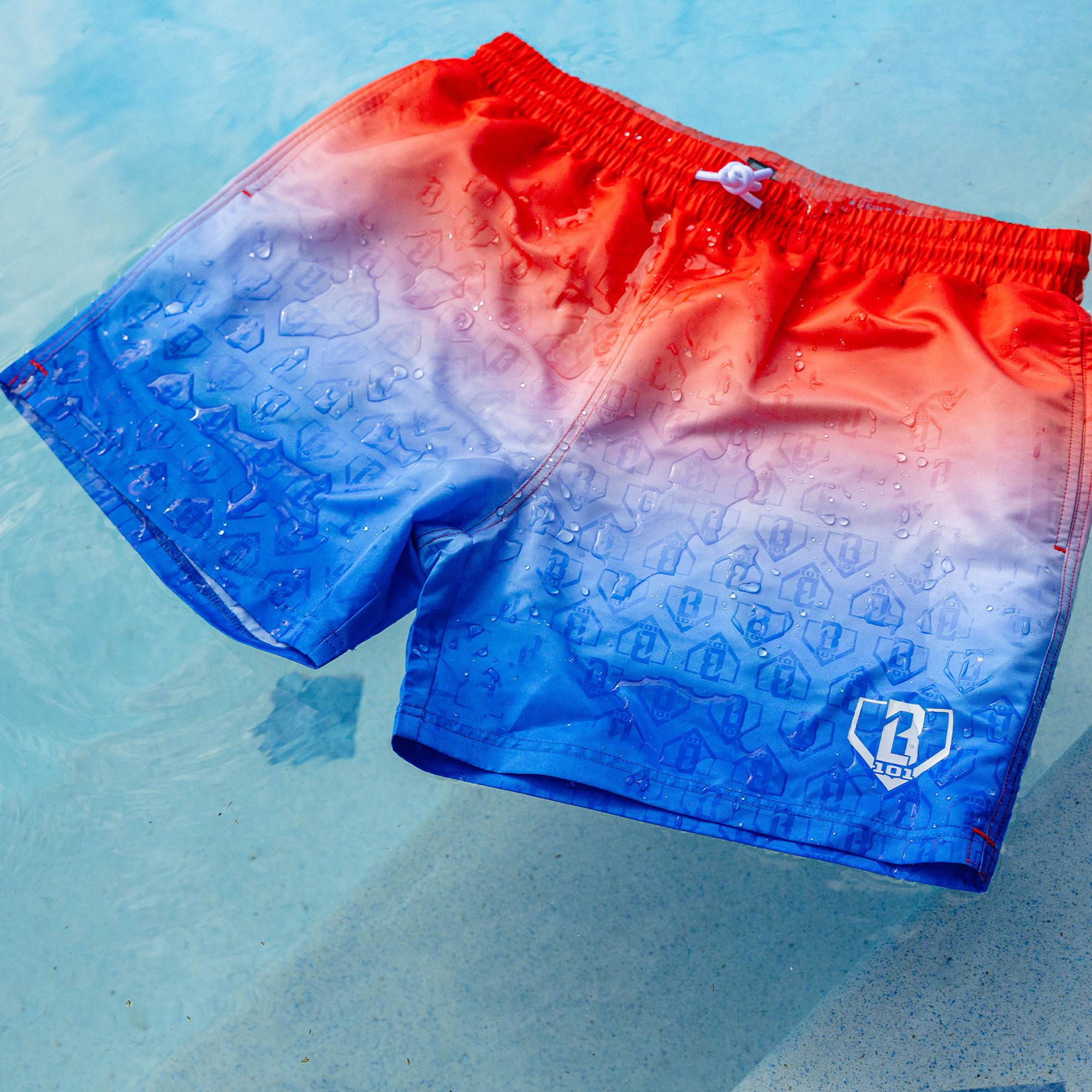 Baseball Lifestyle 101 Men's Gradient Swim Trunks product image