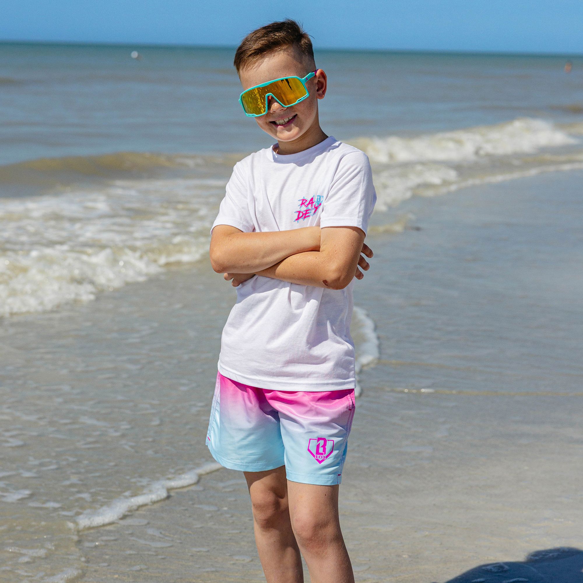 Baseball Lifestlye 101 Boys' Gradient Swim Trunks product image