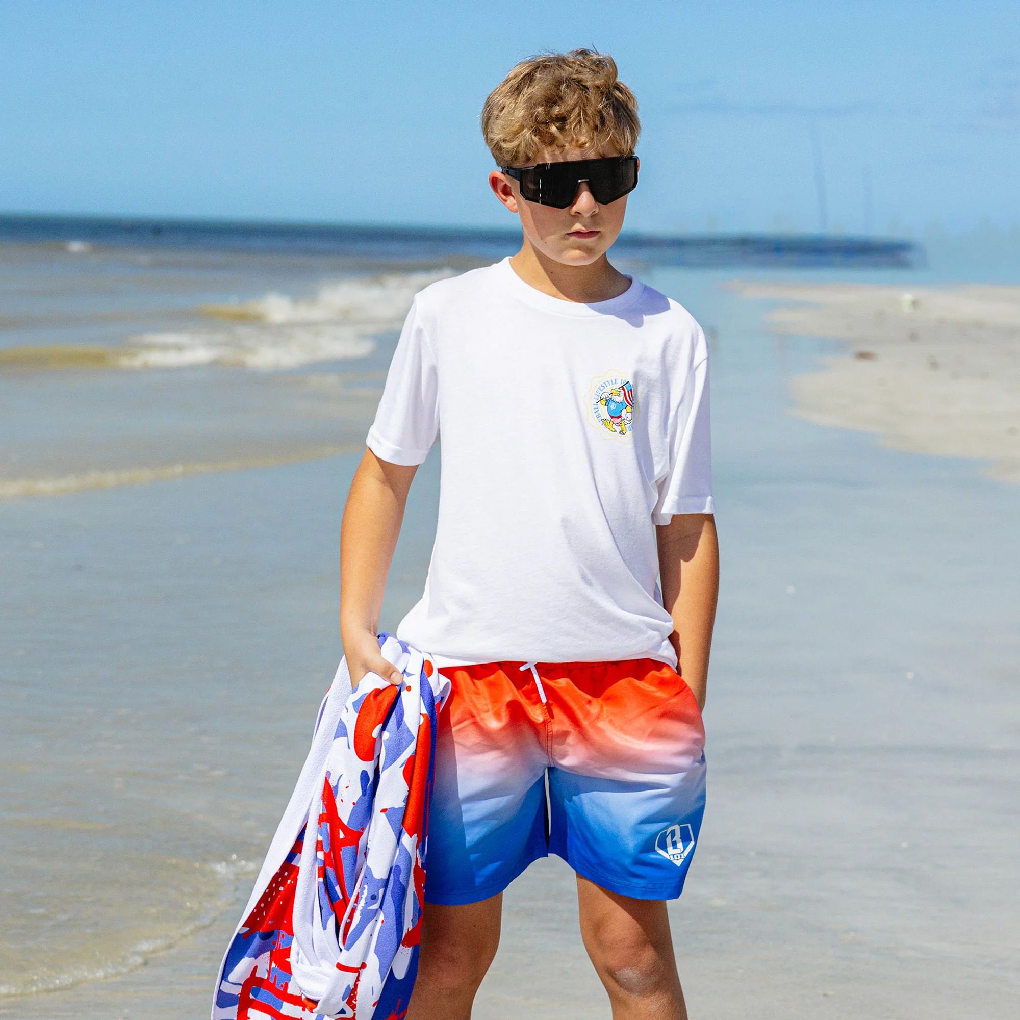Baseball Lifestyle 101 Boys' Gradient Swim Trunks product image