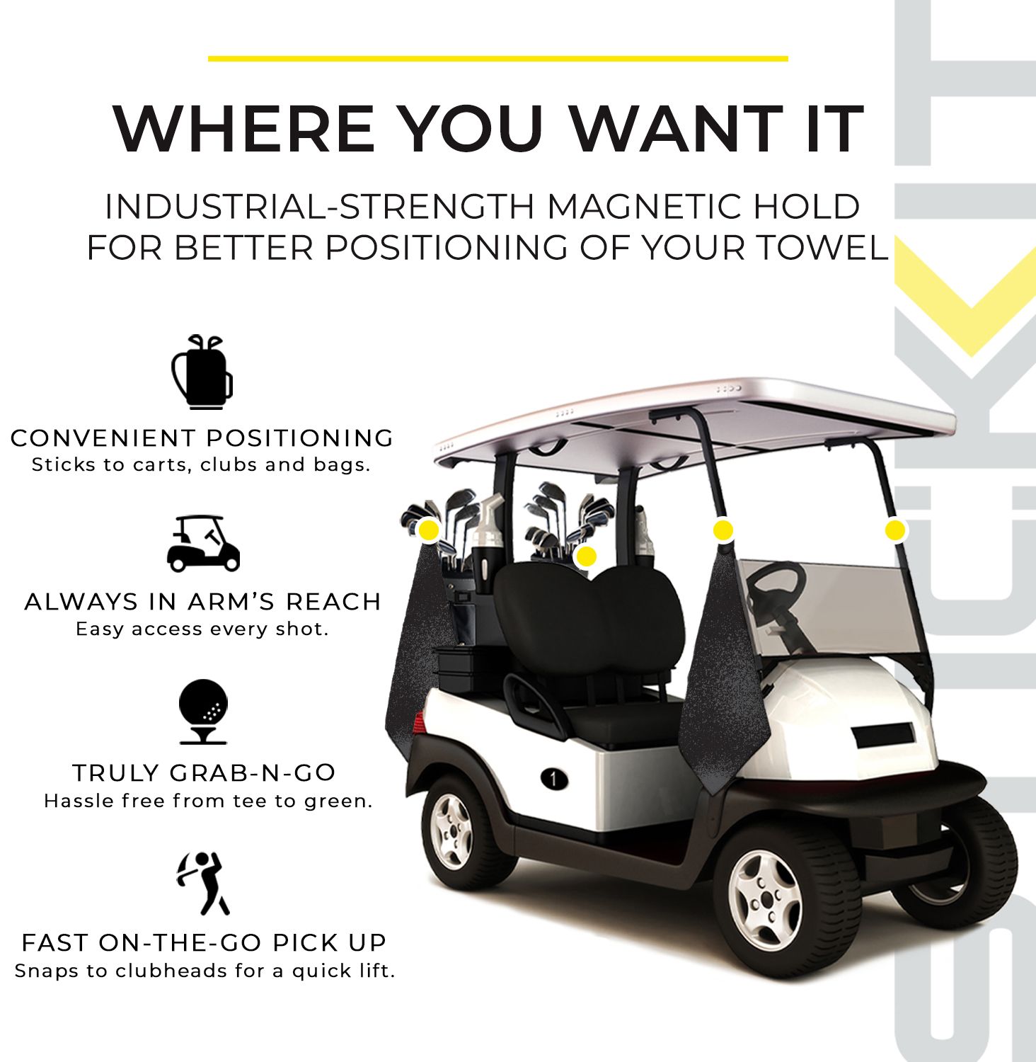 STICKIT Magnetic Golf Towel product image