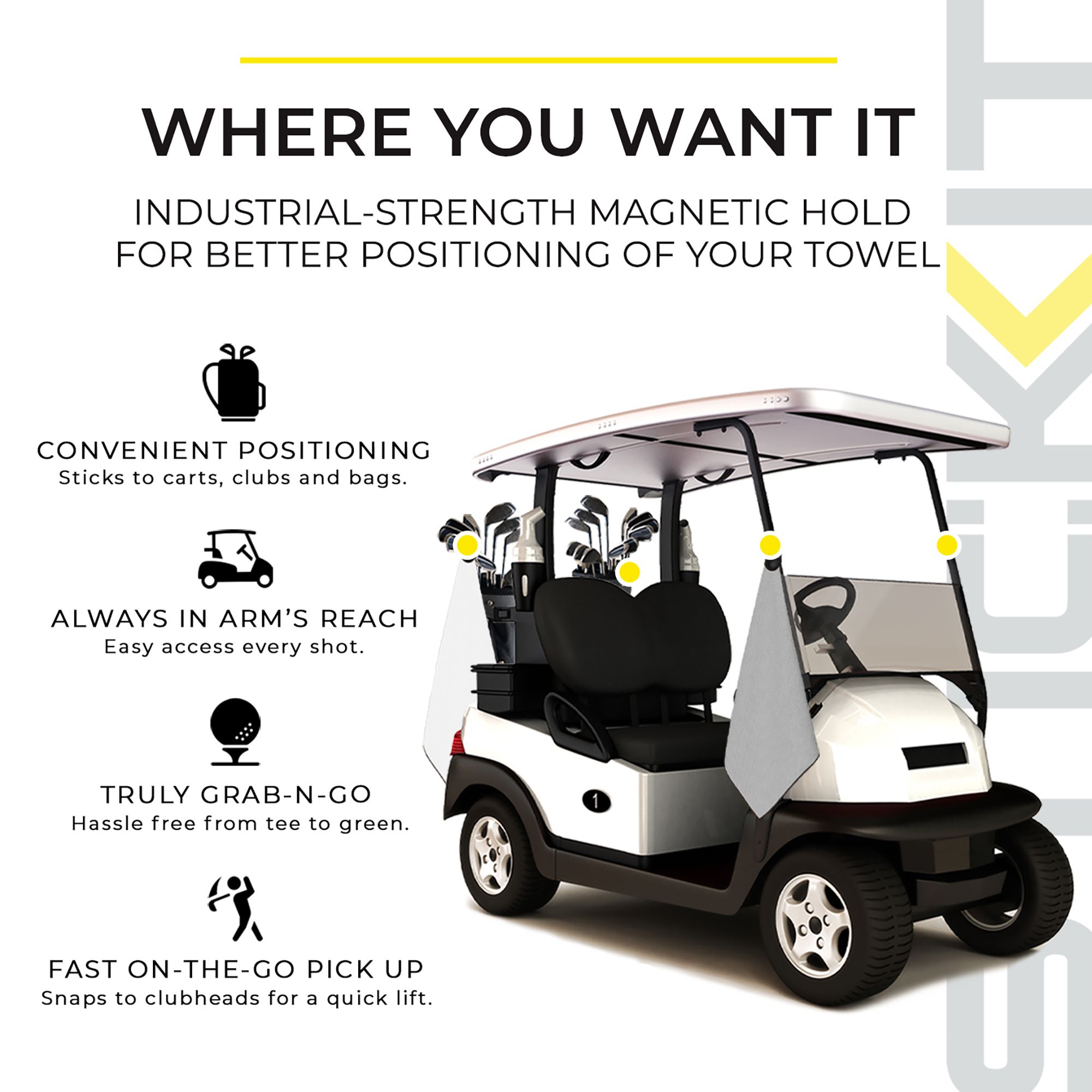 STICKIT Magnetic Golf Towel product image