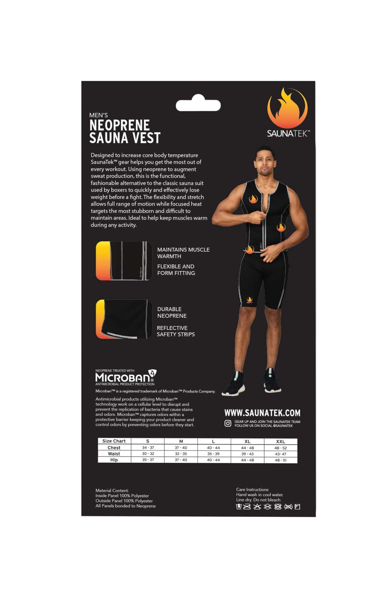 SaunaTek Men's Neoprene Slimming Vest