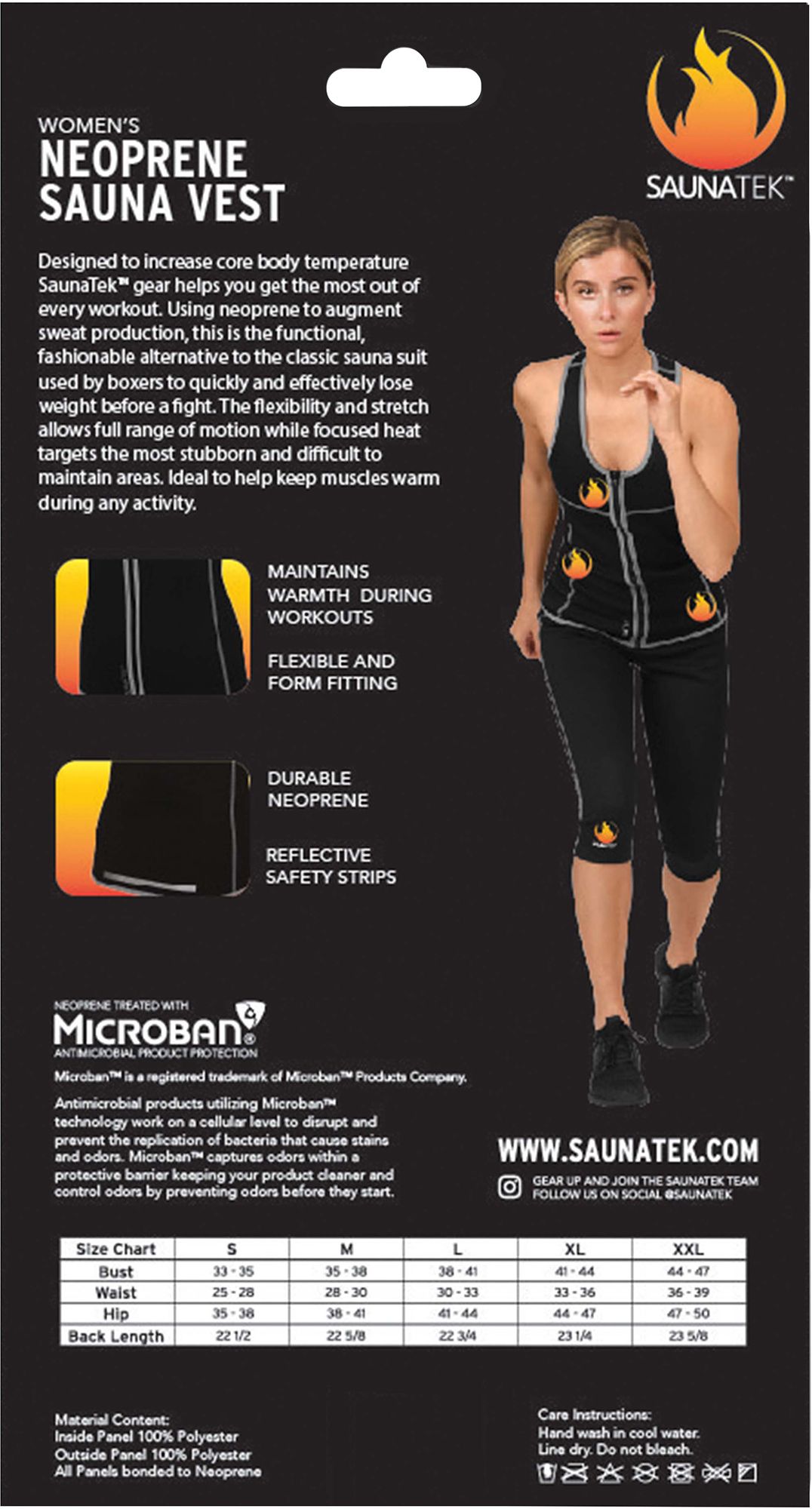 SaunaTek Women's Neoprene Slimming Vest