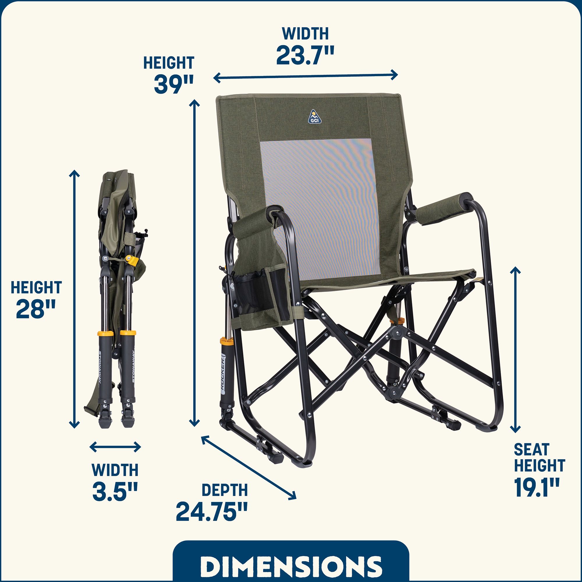GCI Outdoor Stowaway Rocker product image