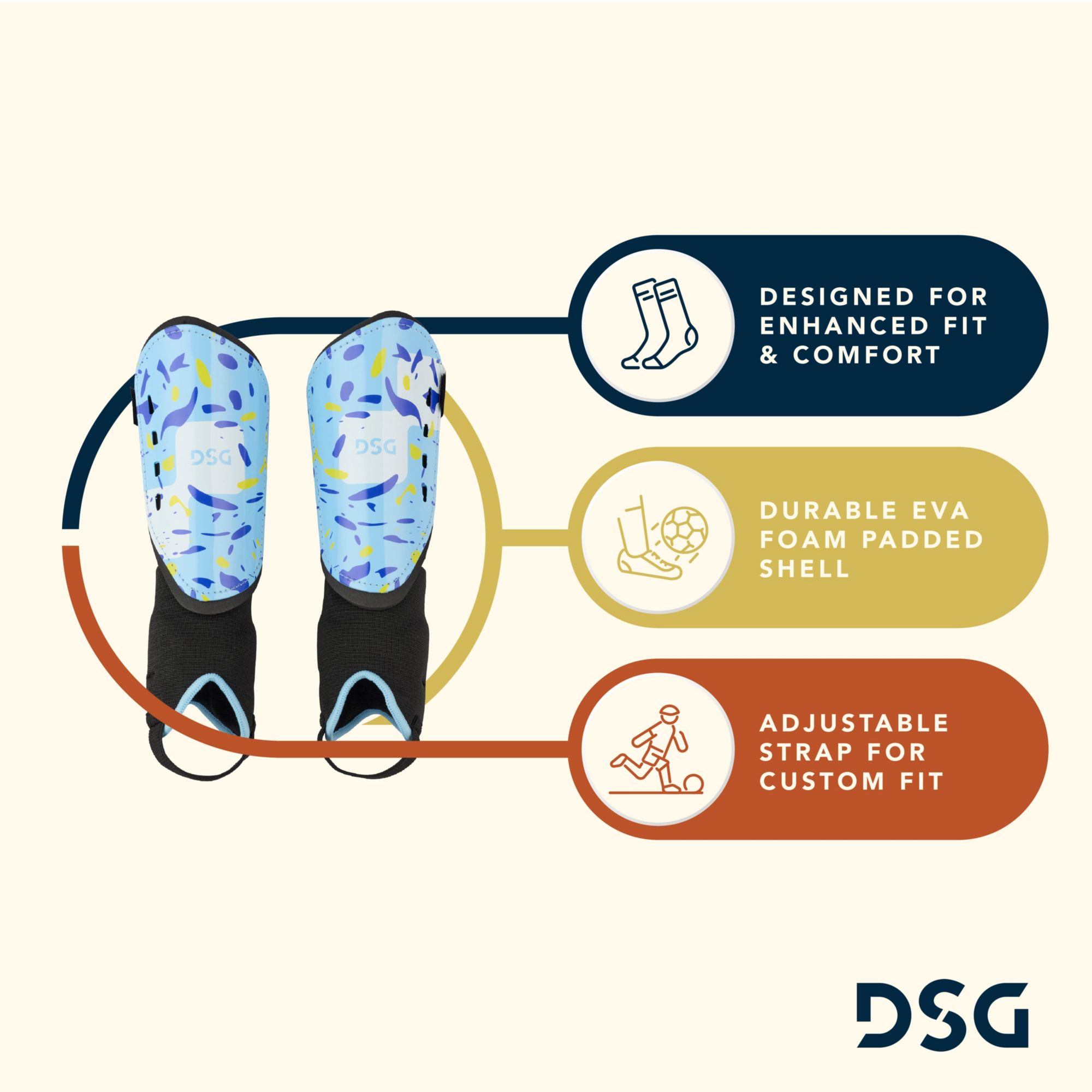 DSG Youth Club Soccer Shin Guards product image