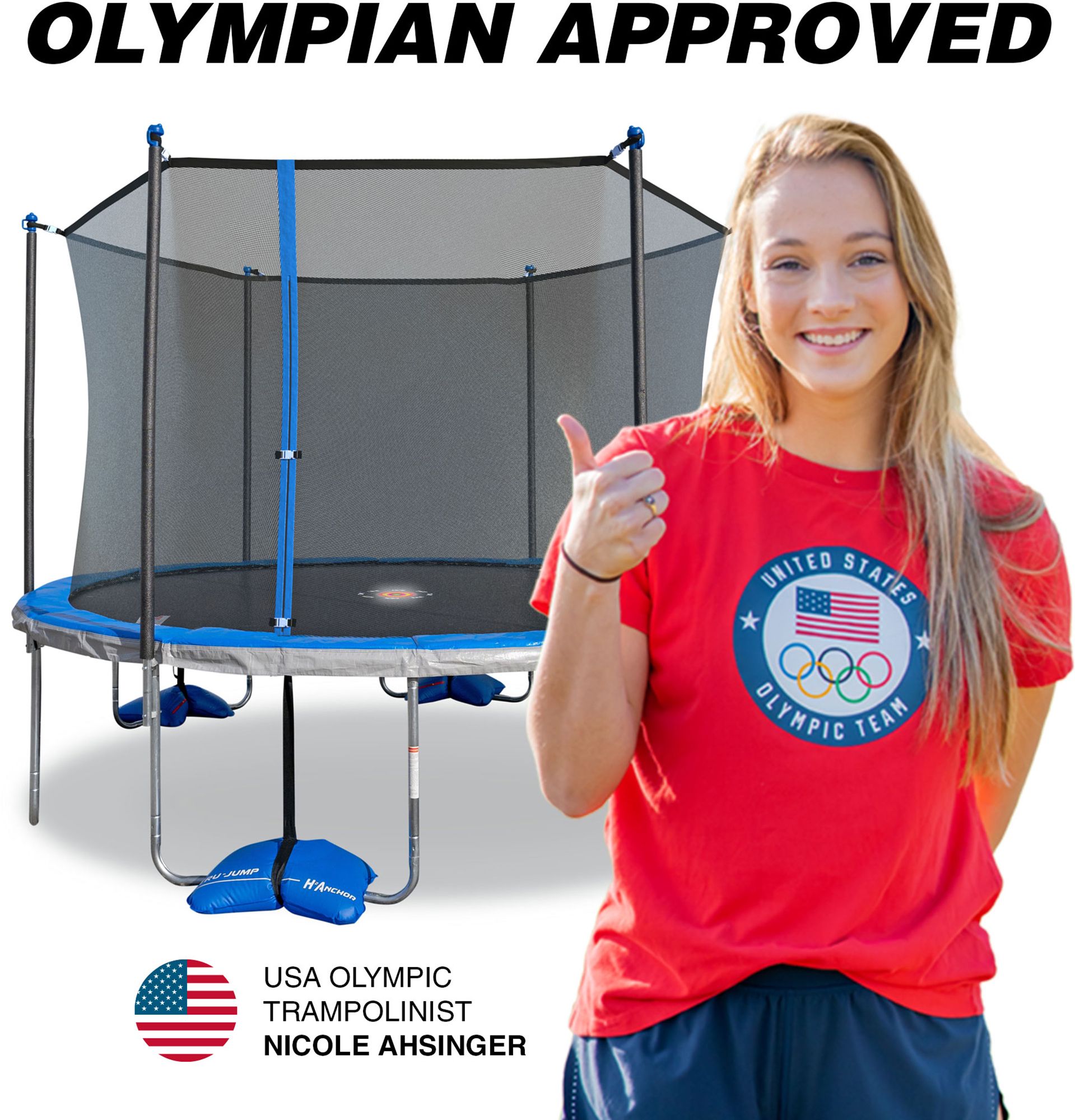 TruJump 12 Foot Trampoline Enclosure and Spin Light