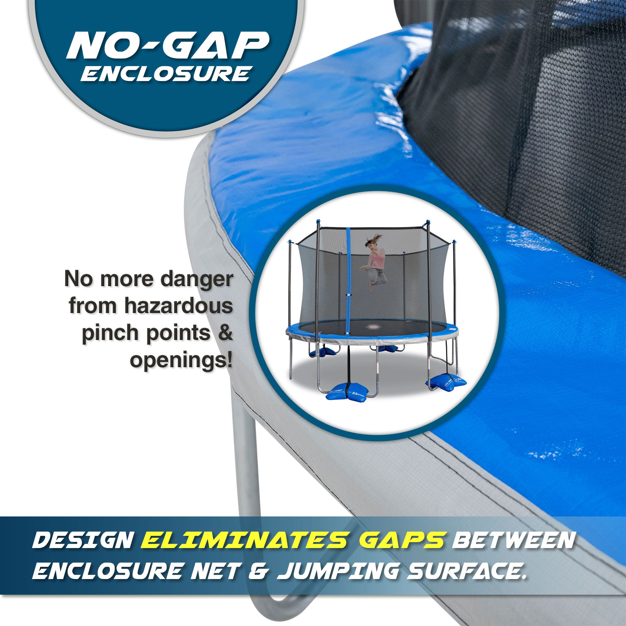 TruJump 12 Foot Trampoline Enclosure and Spin Light product image