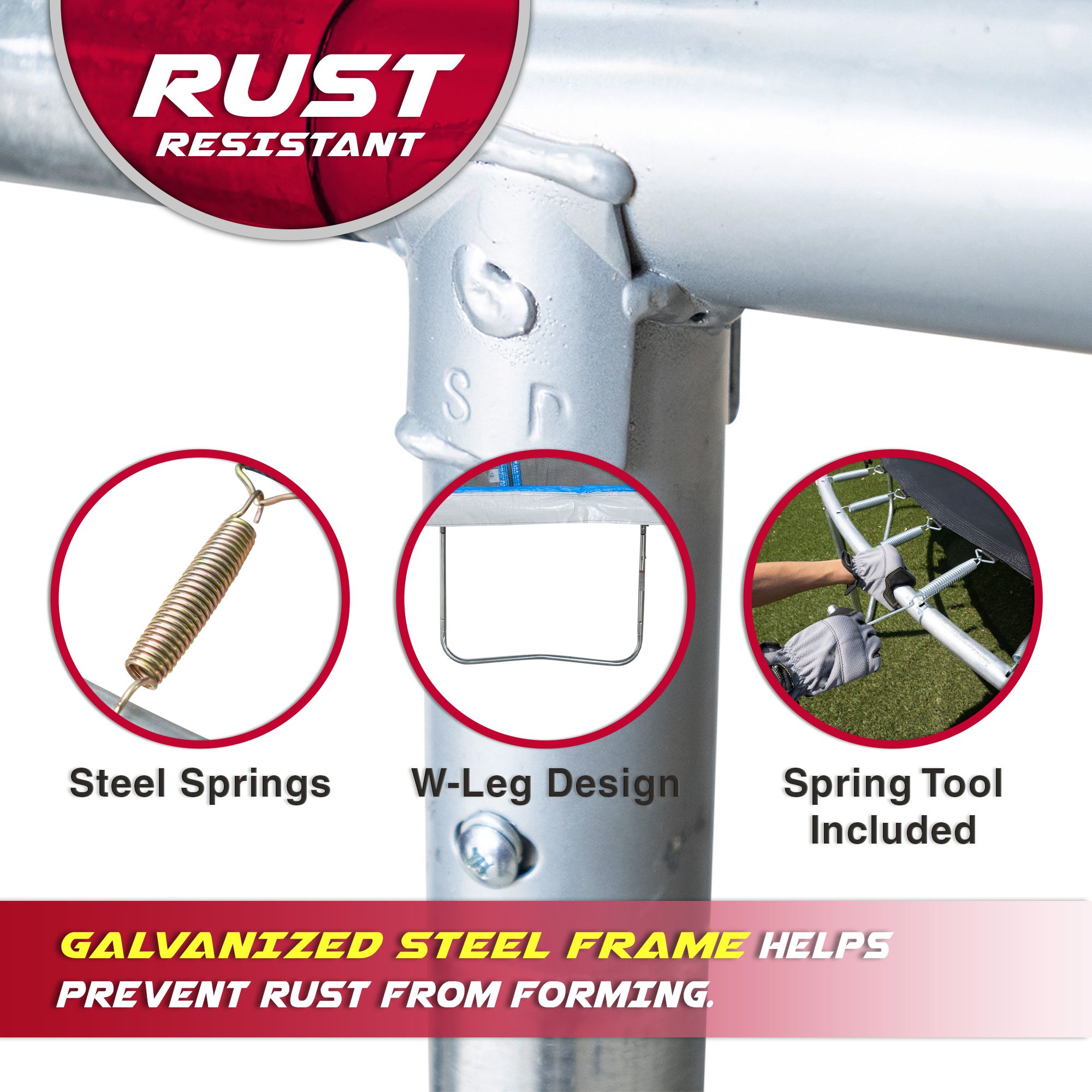 TruJump 12 Foot Trampoline Enclosure and Spin Light product image