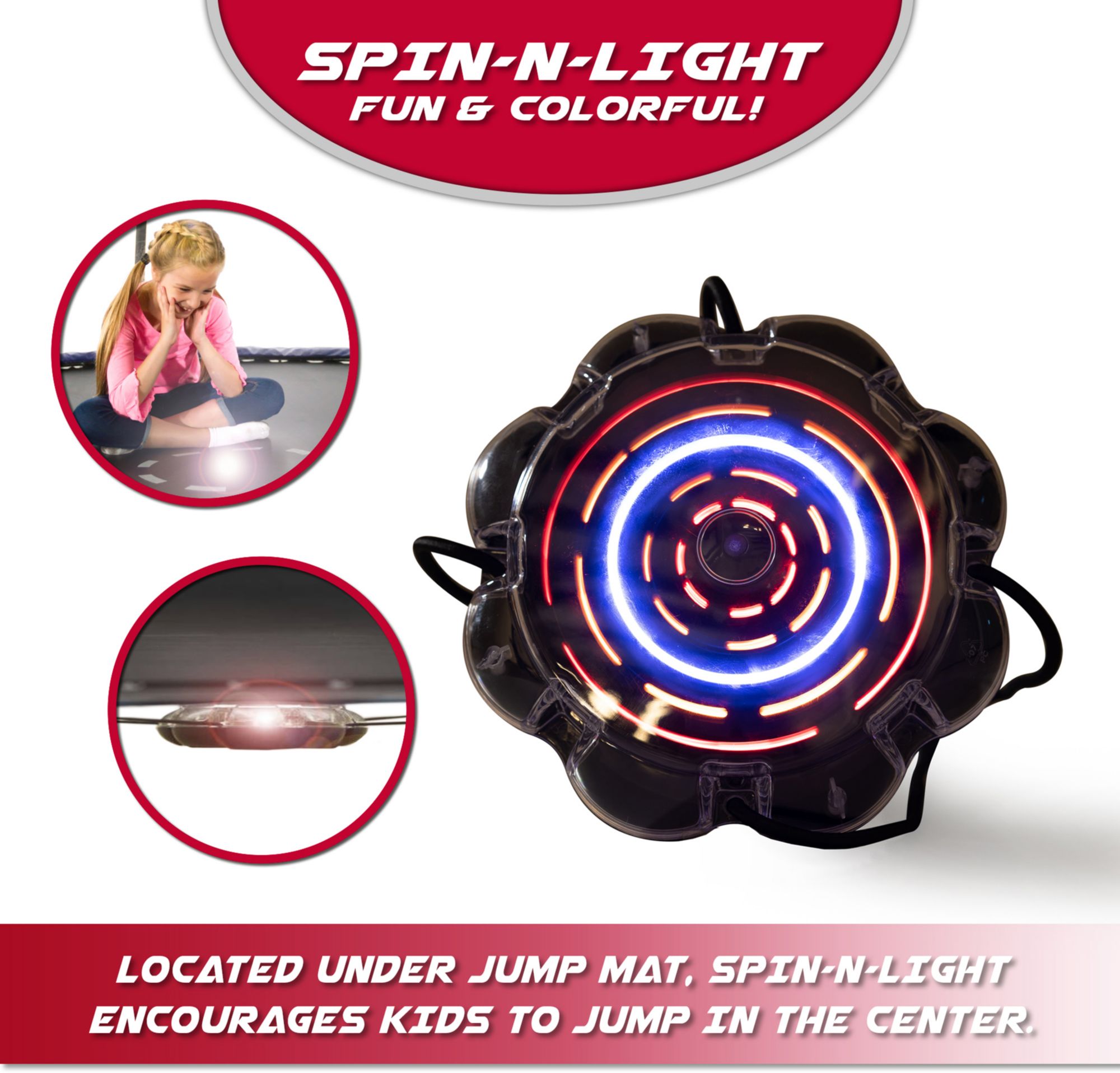 TruJump 12 Foot Trampoline Enclosure and Spin Light product image