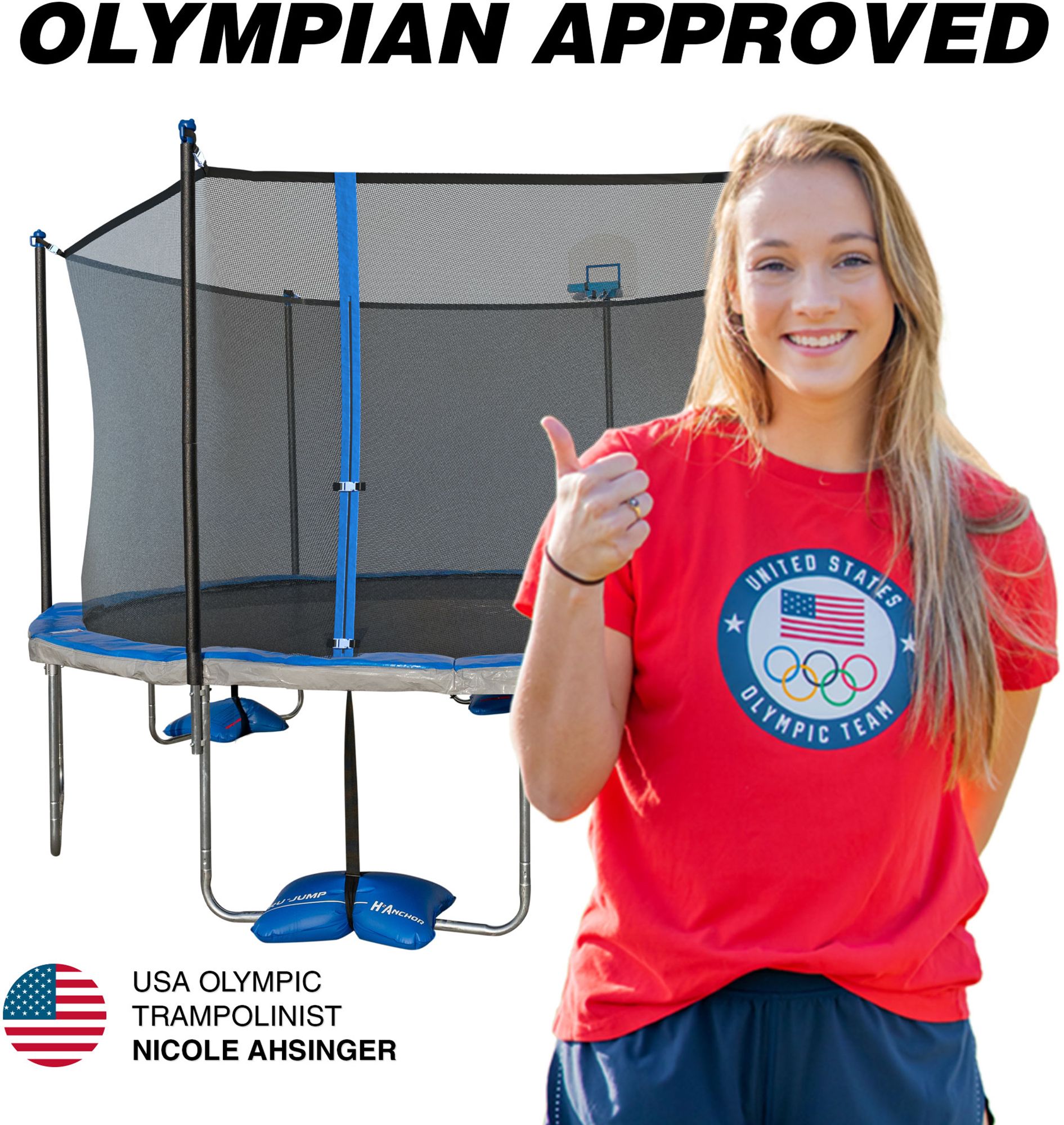 Tru-Jump 14 Foot Trampoline with AirDunk Basketball System product image