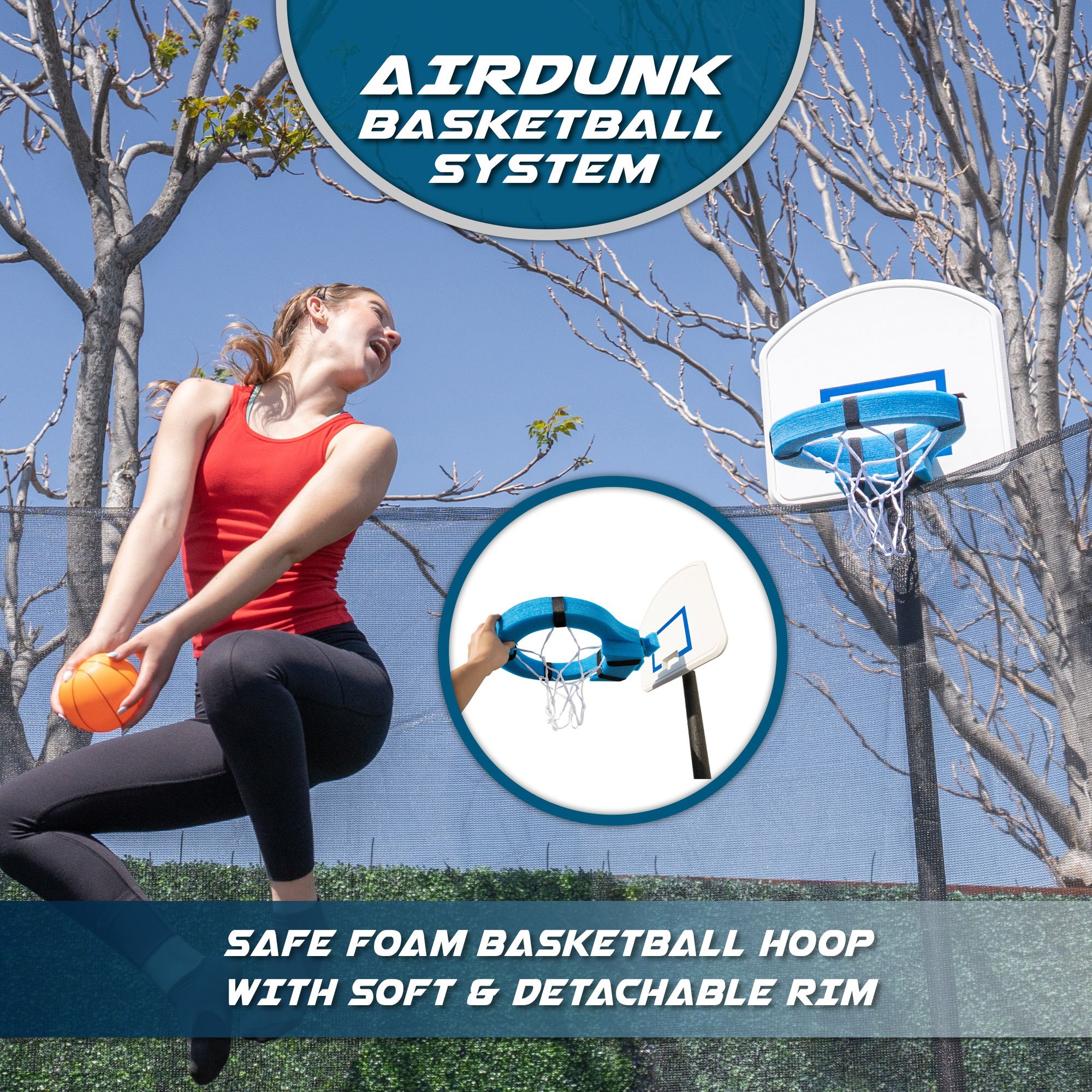 Tru-Jump 14 Foot Trampoline with AirDunk Basketball System product image