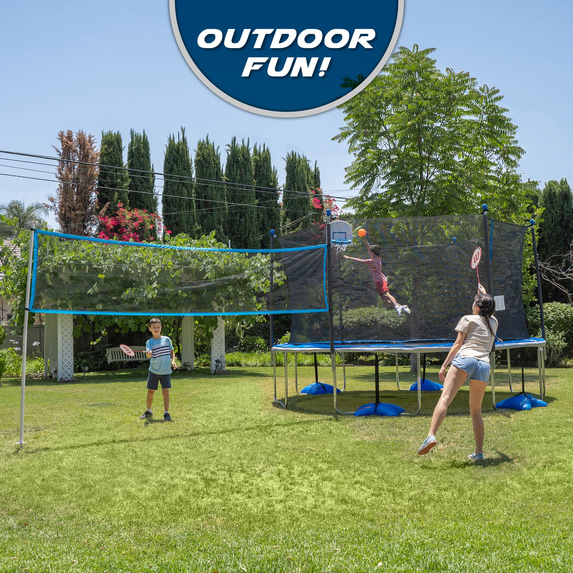 TruJump 14 Foot Trampoline with 3-in-1 Game product image