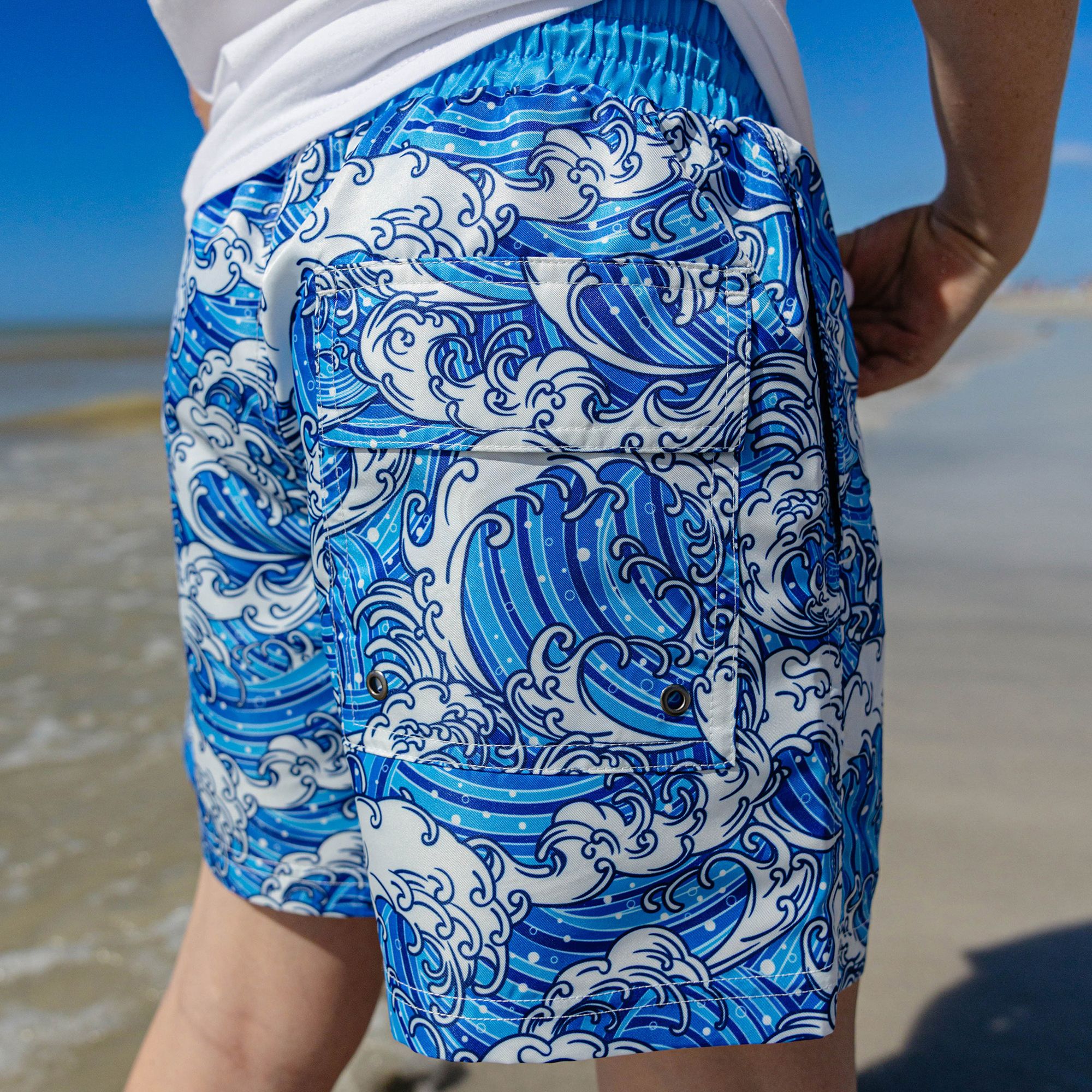 Baseball Lifestyle 101 Boys' Wave Swim Trunks product image