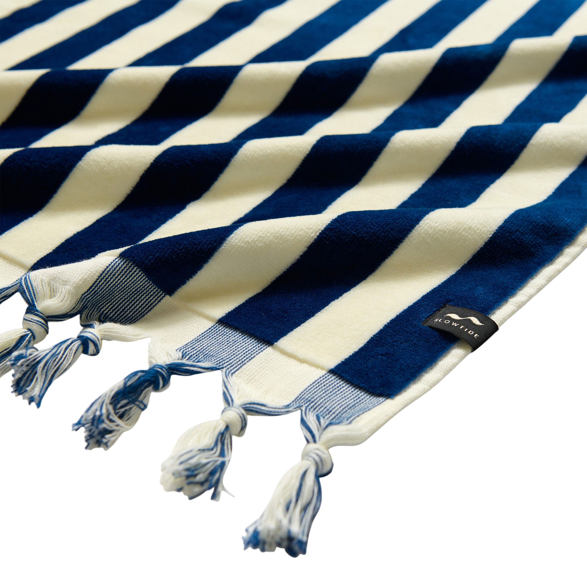 Slowtide Cabana Fringe Beachtowel Deep Blue product image