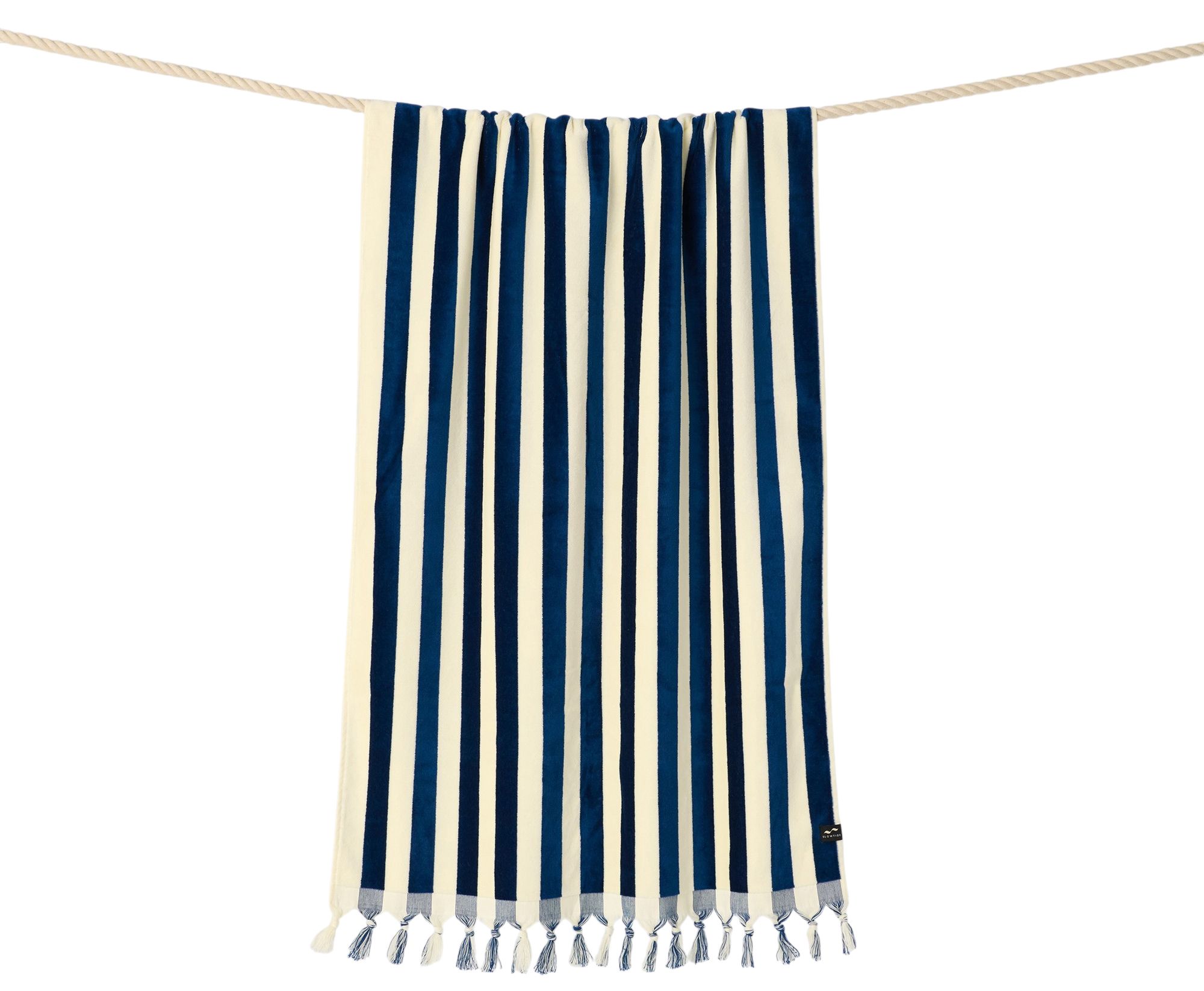 Slowtide Cabana Fringe Beachtowel Deep Blue product image
