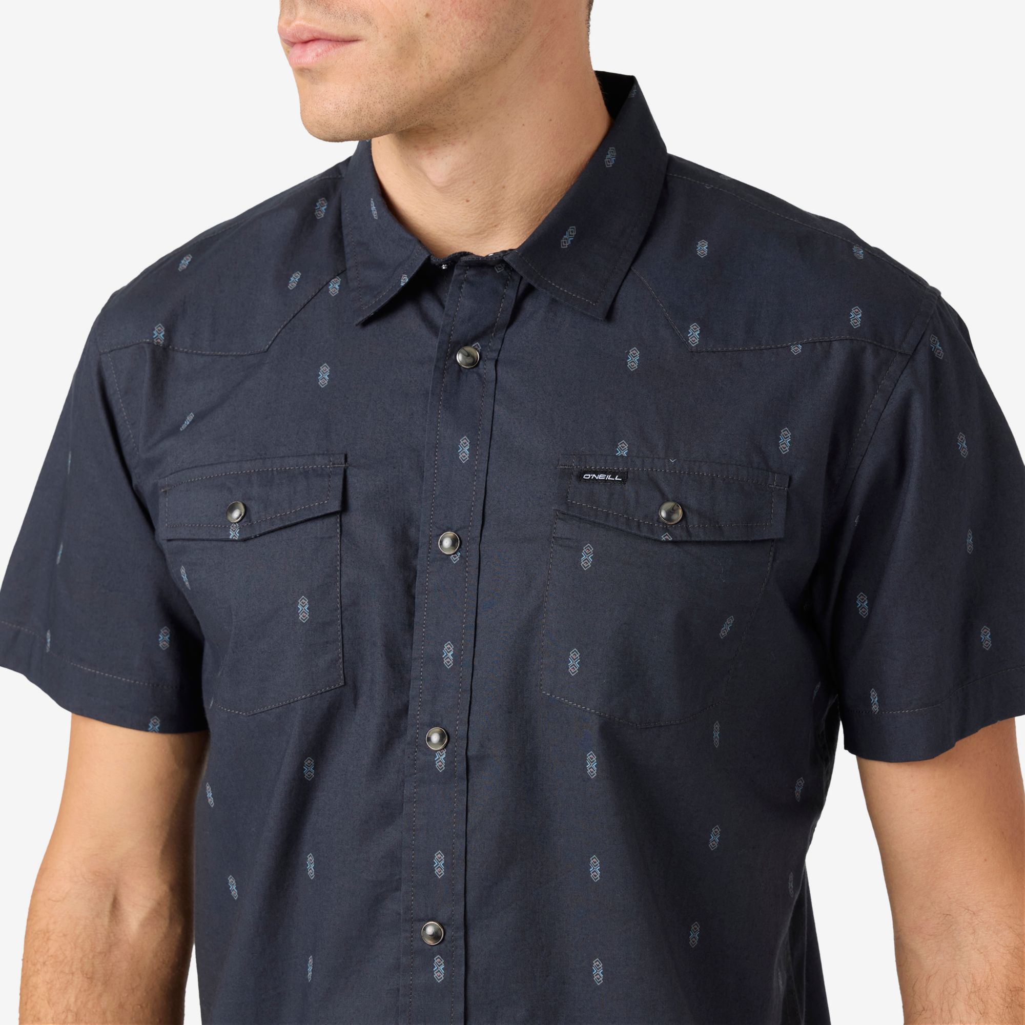 O'Neill Men's Bar Dog Short Sleeve Snap Standard Shirt product image