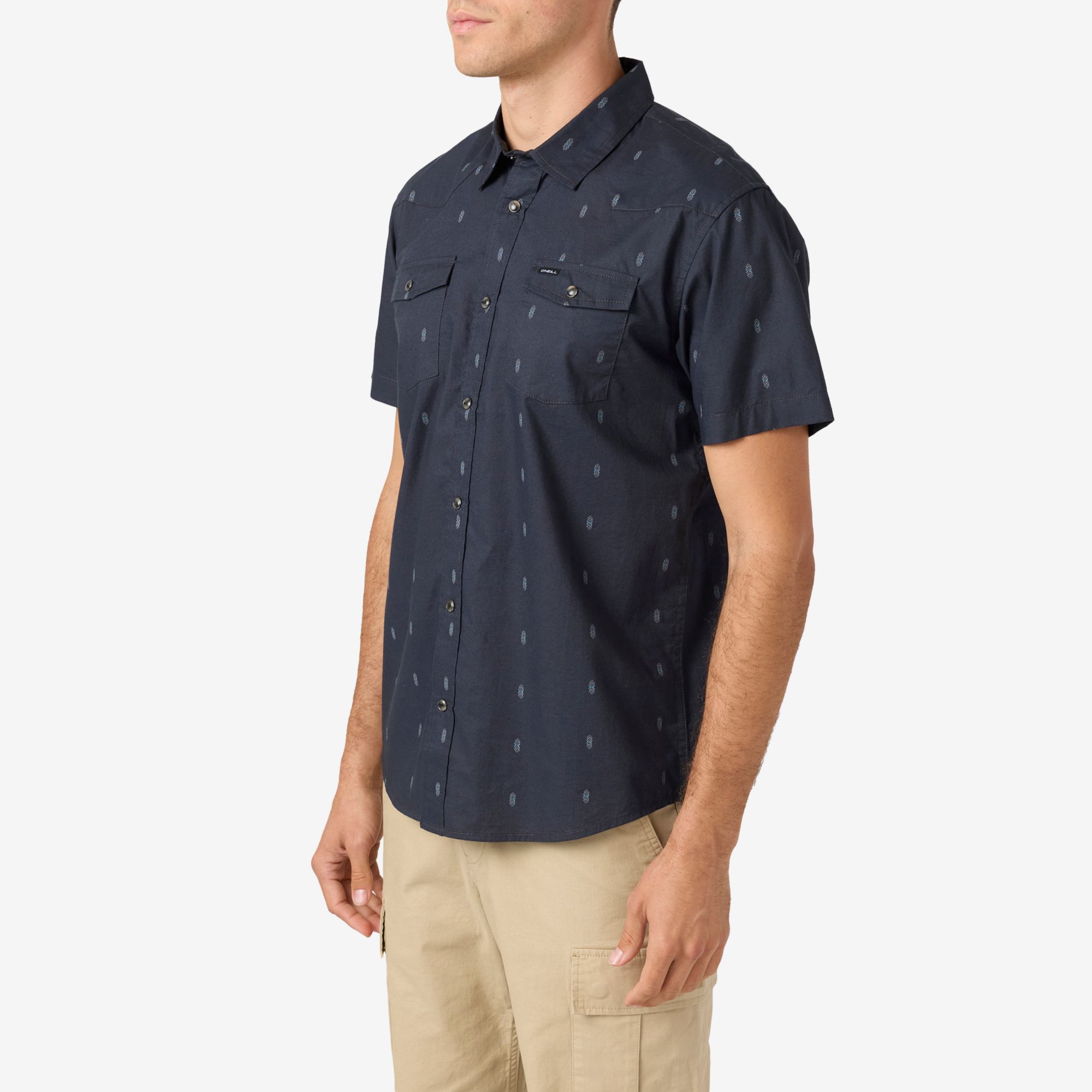 O'Neill Men's Bar Dog Short Sleeve Snap Standard Shirt product image