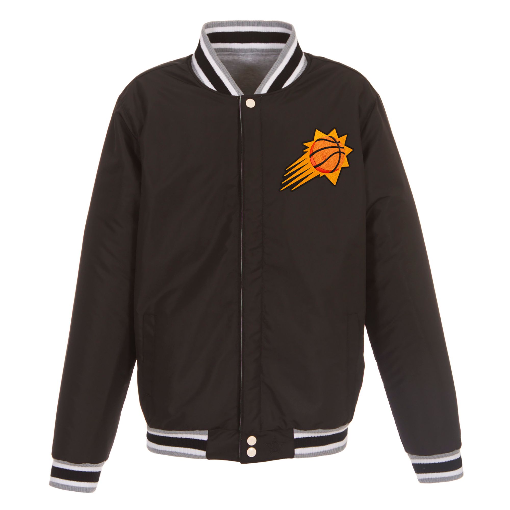 JH Design Men's Phoenix Suns Grey Reversible Fleece Jacket