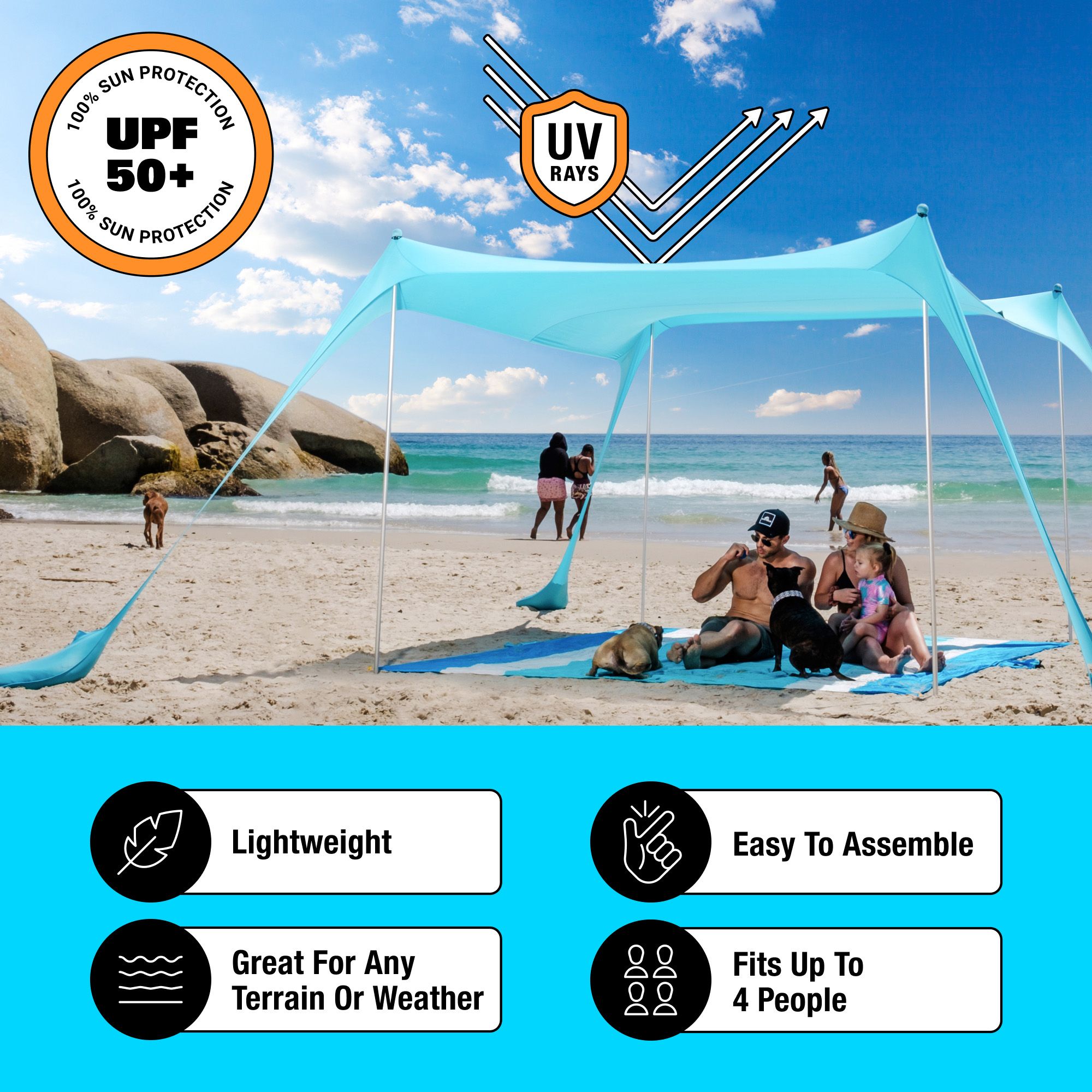 Sun Ninja 4-Person Beach Tent product image