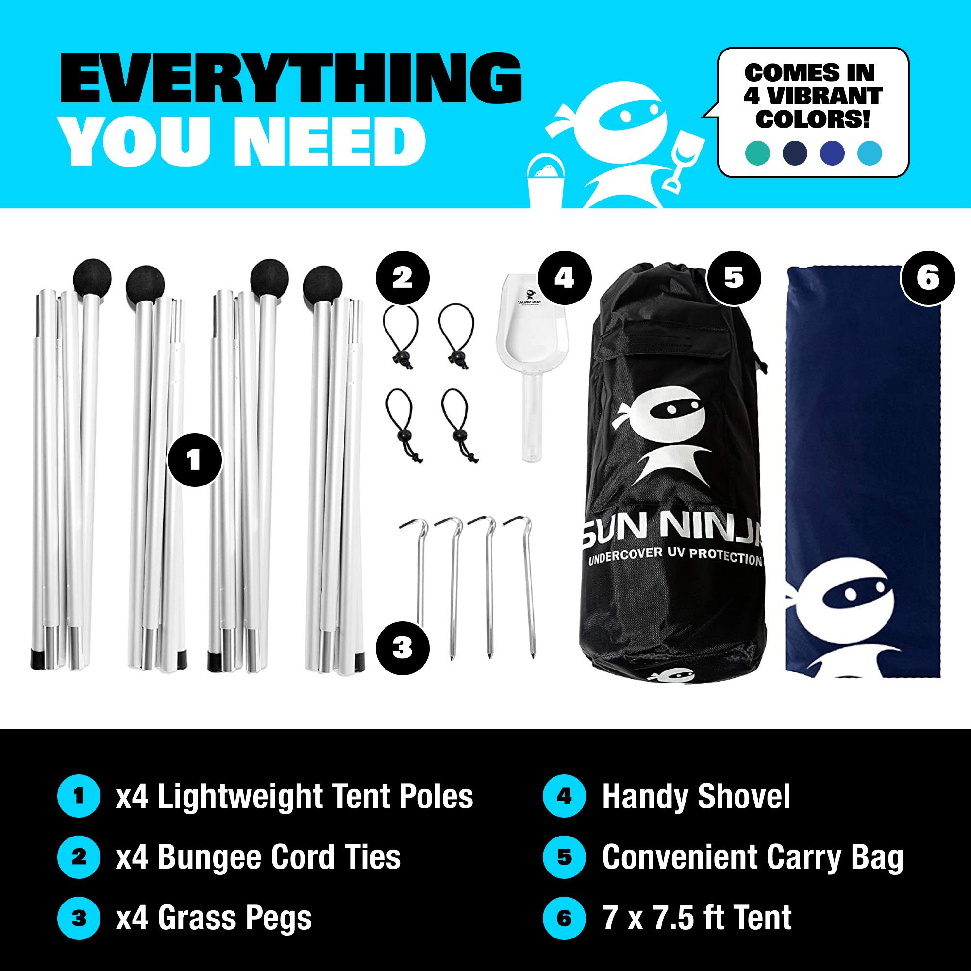 Sun Ninja 4-Person Beach Tent product image