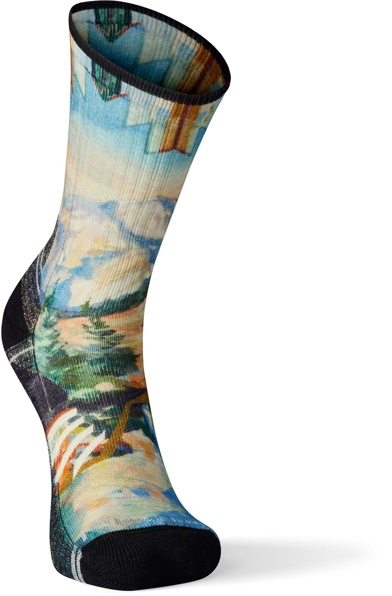 Smartwool Men's Hike Light Cushion Mountain Print Crew Socks