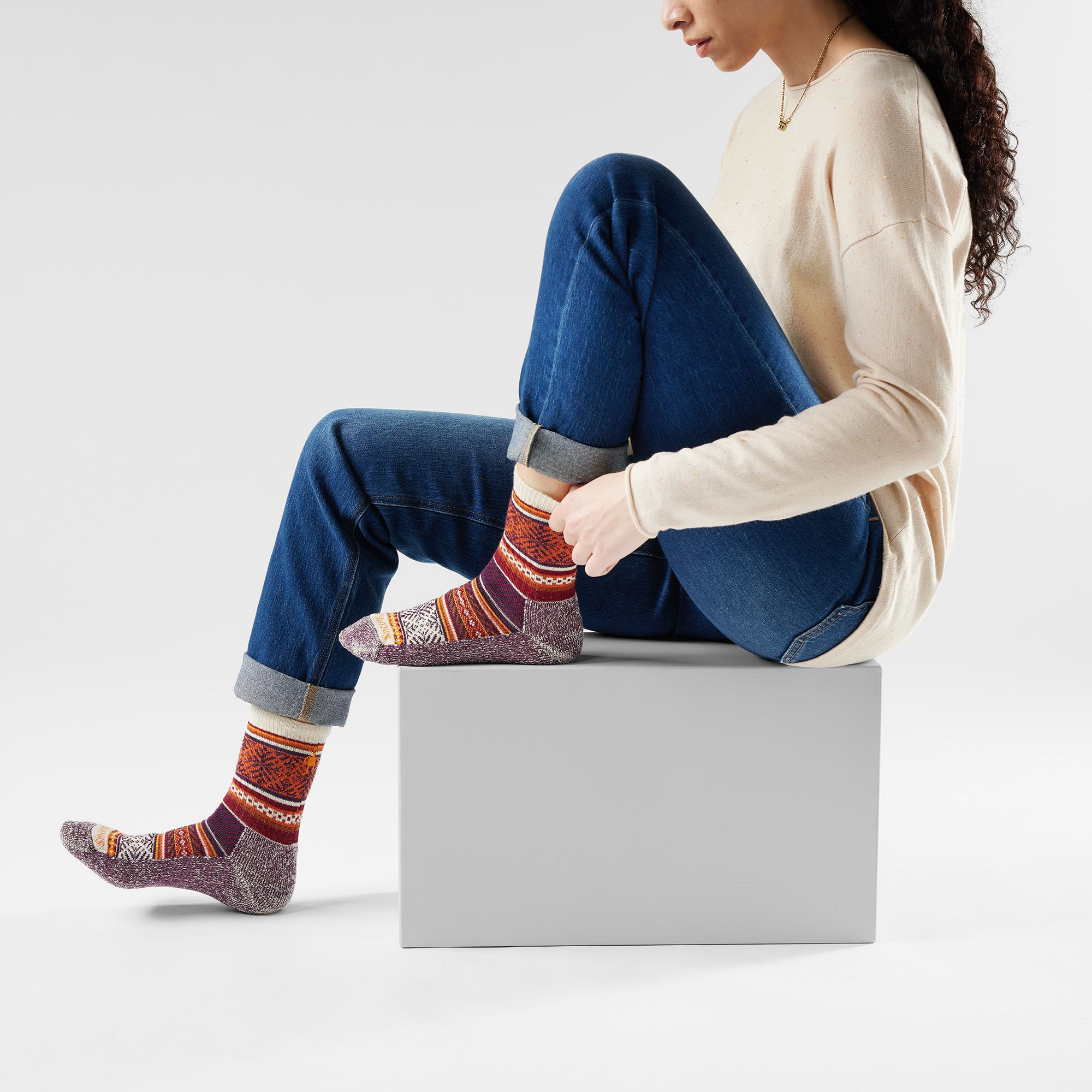 Smartwool Women's Everyday Fair Isle Sweater Light Cushion Crew Socks product image