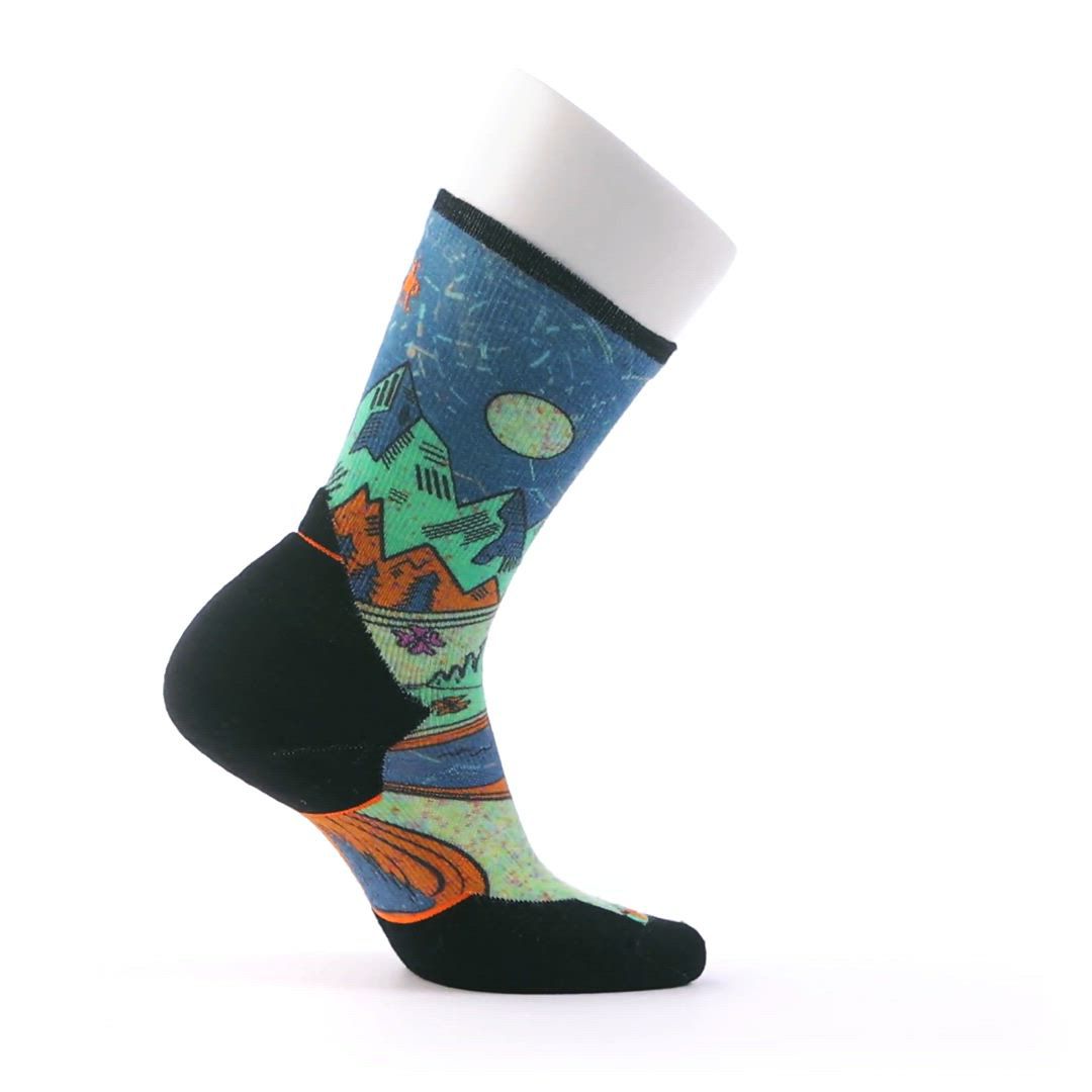 SmartWool Women's Targeted Cushion Trail Run Mountain Print Crew Socks product