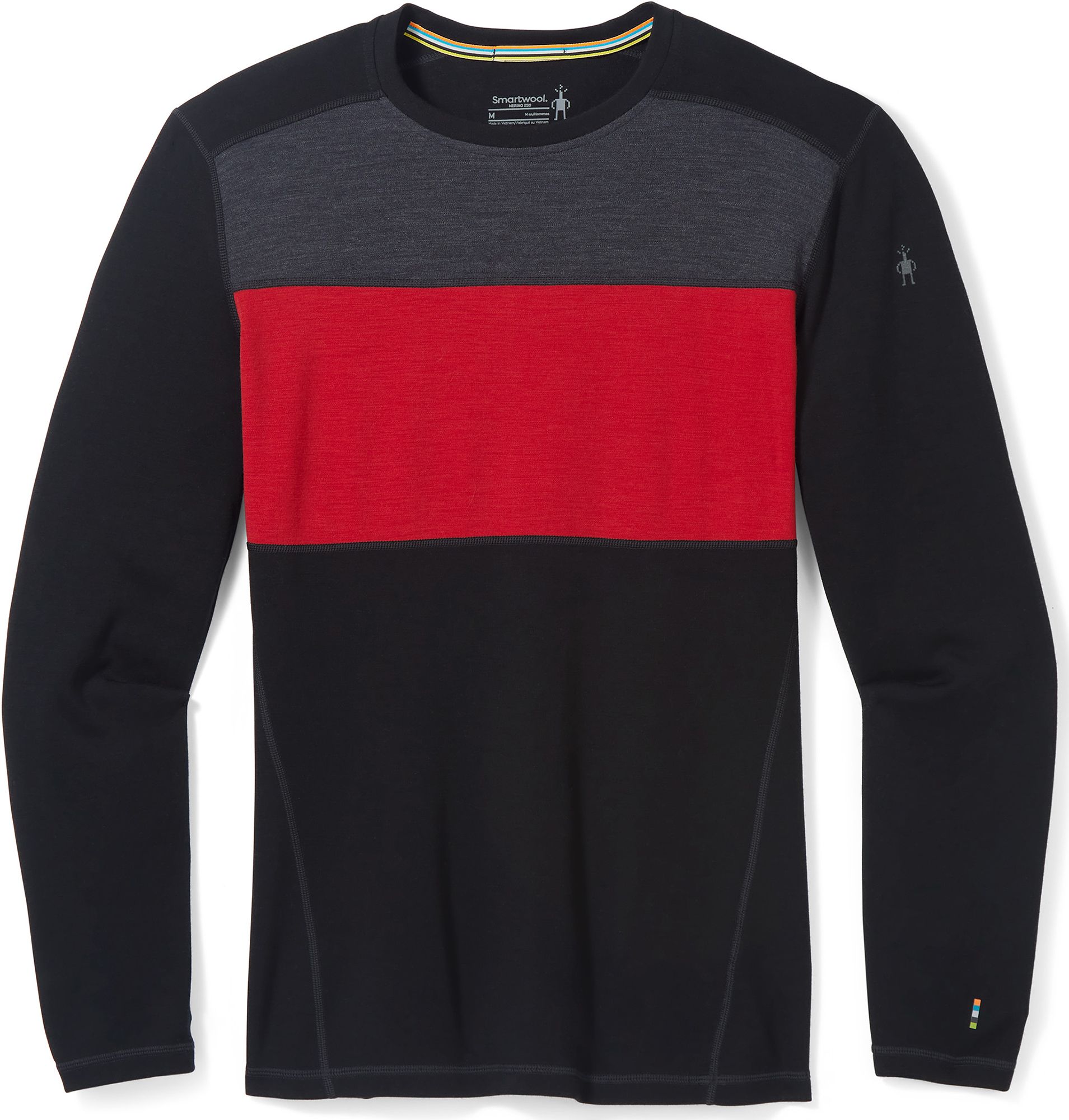 Smartwool Men's Classic Thermal Merino Colorblock Crewneck Baselayer Top