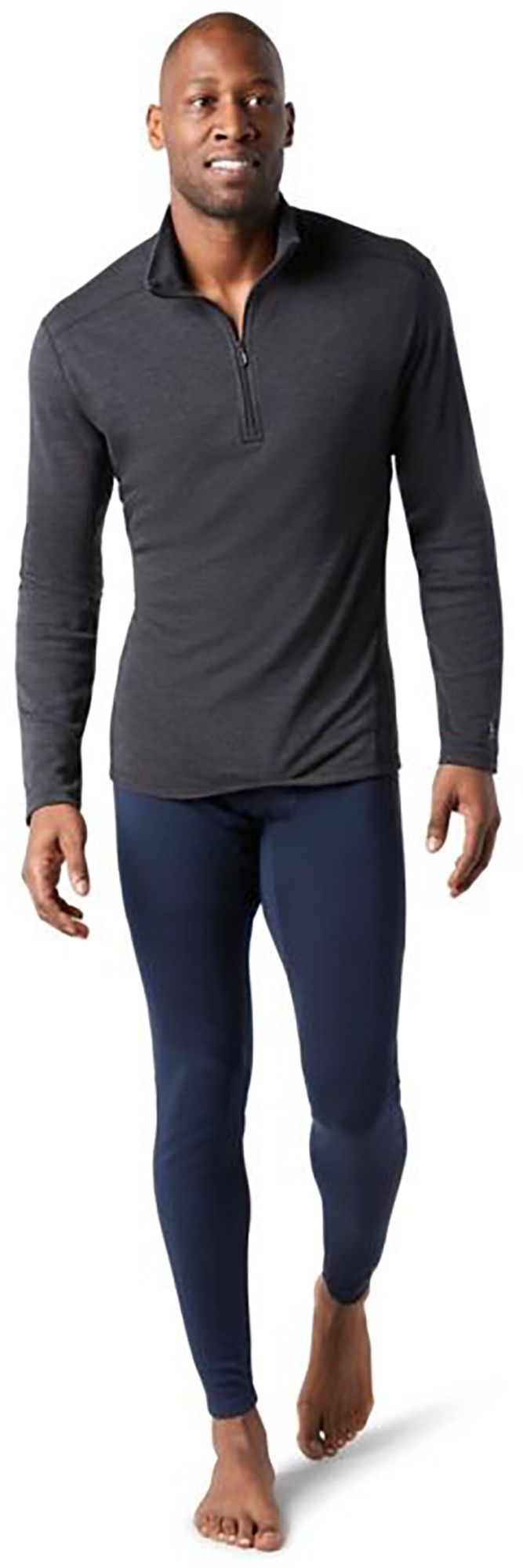 Smartwool Men's Classic Thermal Merino Base Layer Pattern Quarter Zip Pullover