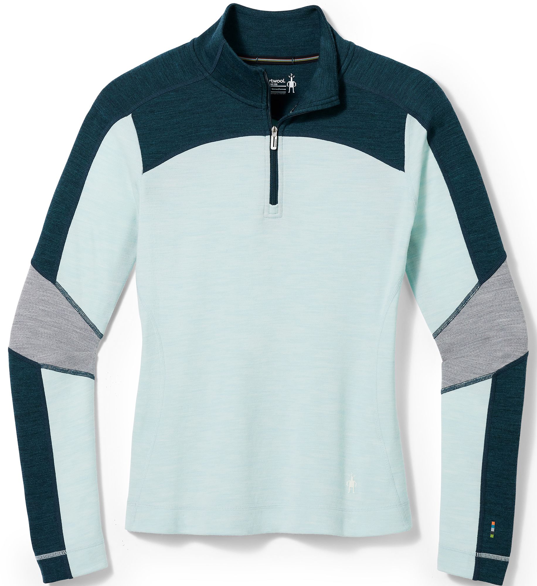 Smartwool Women's Classic Thermal Merino Colorblock ¼ Zip Base Layer product image
