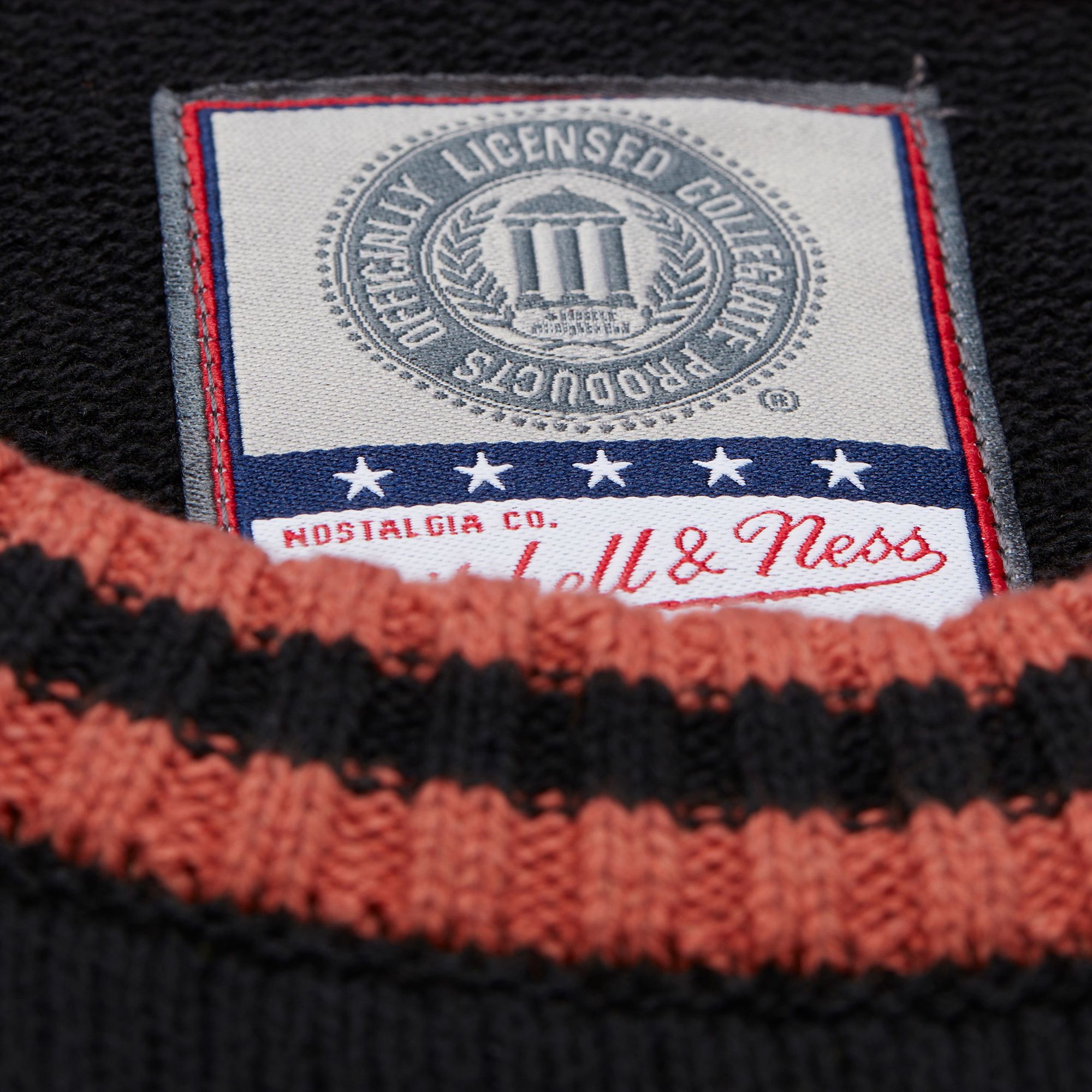 Mitchell & Ness Men's Texas Longhorns Black 'Throw it Back' Sweater product image