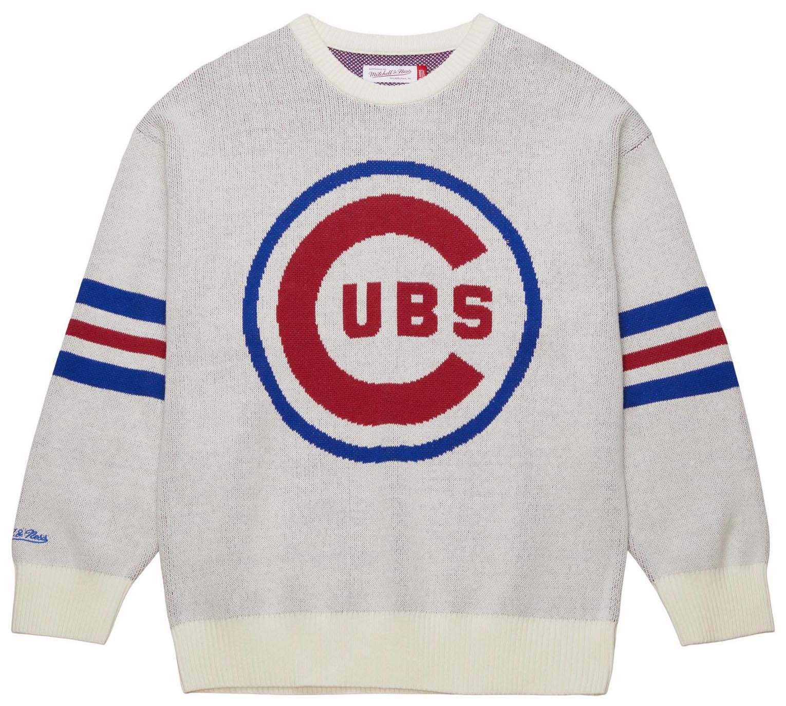 Mitchell & Ness Men's Chicago Cubs Cream Retro Logo Sweater product image