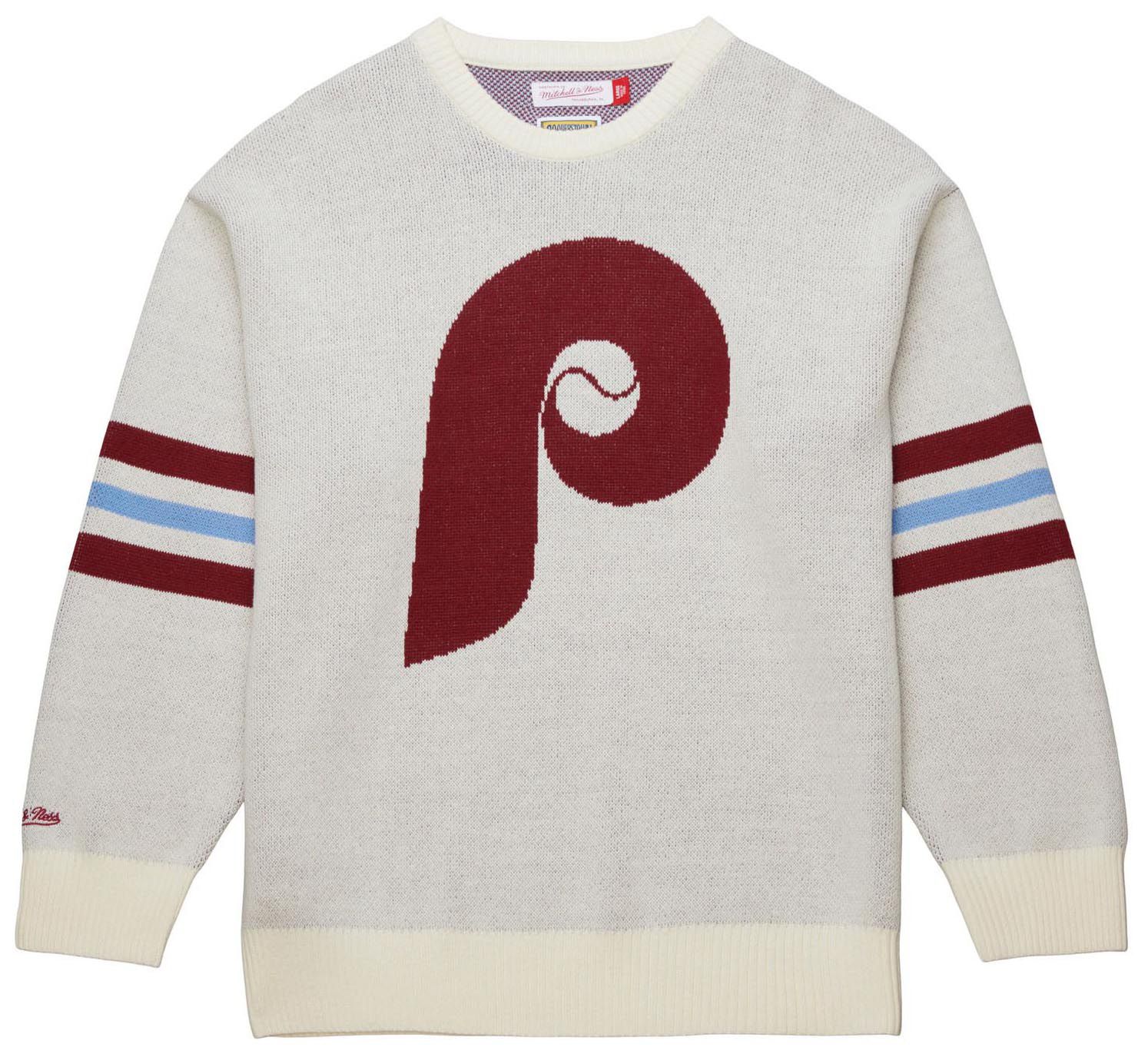 Mitchell & Ness Men's Philadelphia Phillies Cream Retro Logo Sweater product image