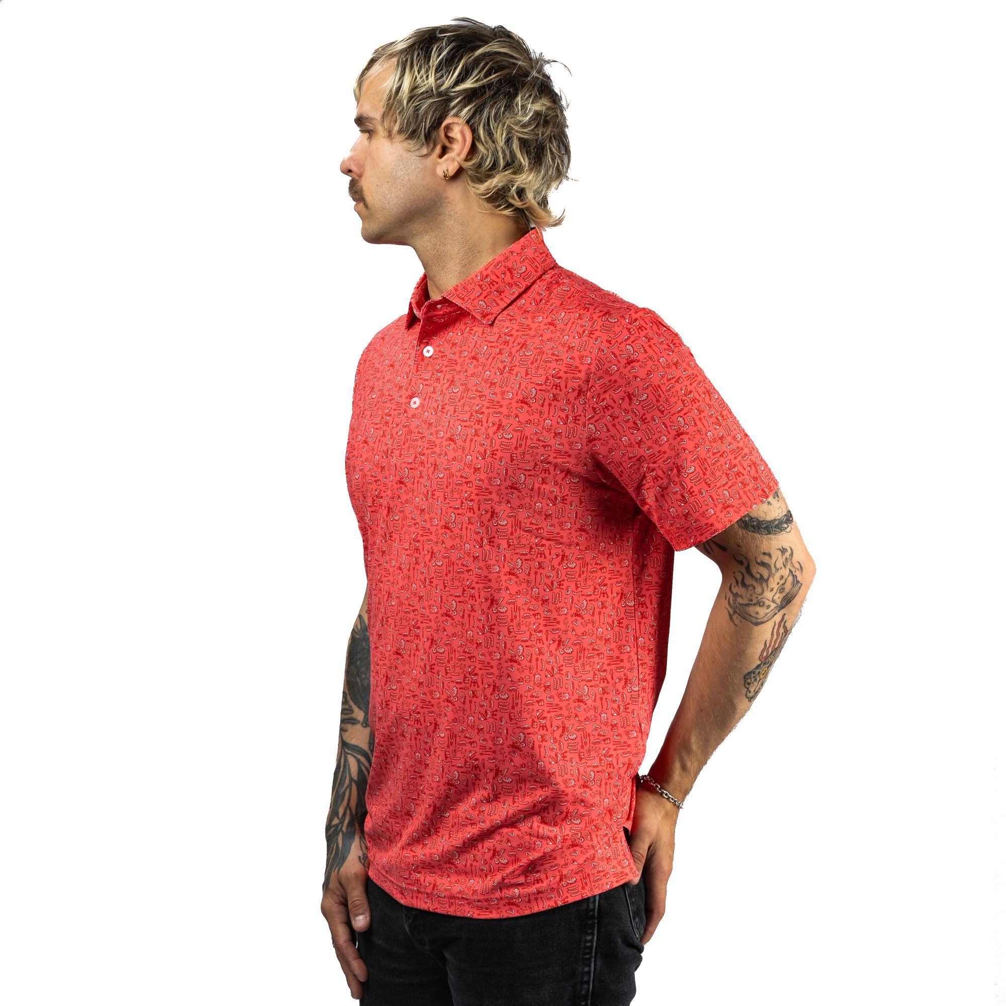 SWAG Men's Backyard BBQ Classic Golf Polo product image