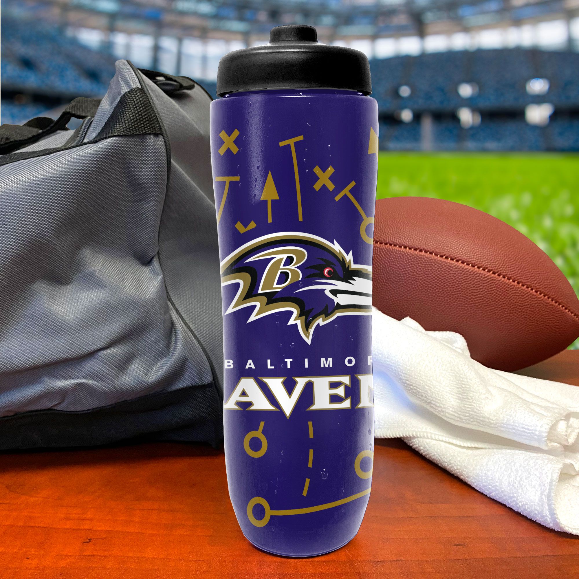 Party Animal Baltimore Ravens Squeezy Water Bottle product image