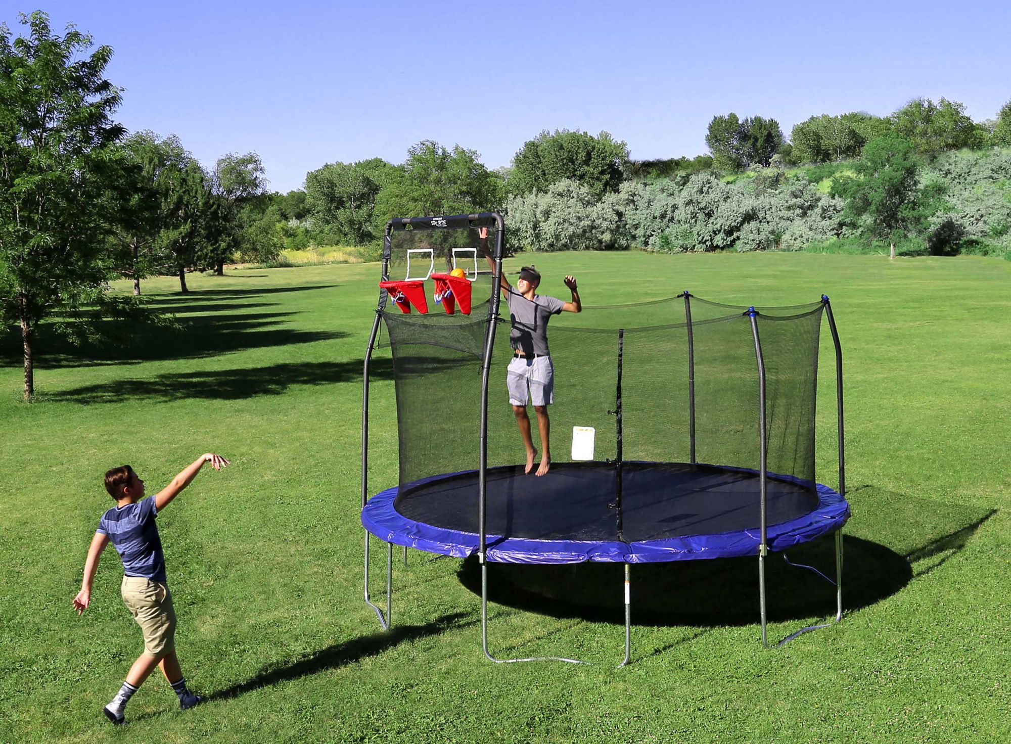 Skywalker Trampolines Double Basketball Hoop for 12 Foot Trampolines